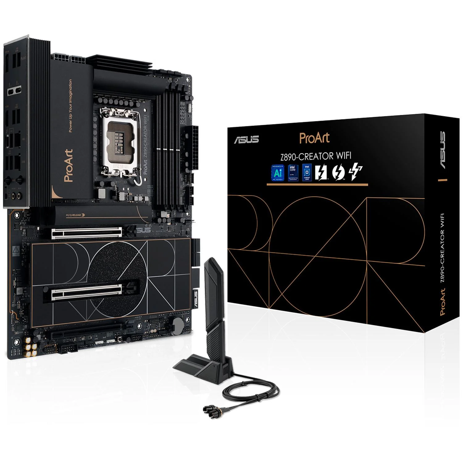 Tarjeta Madre ASUS PROART Z890-CREATOR WIFI LGA 1851 4x DDR5 5x M.2 PCIe 5.0 USB-C WIFI 7 BT 5.4 ATX