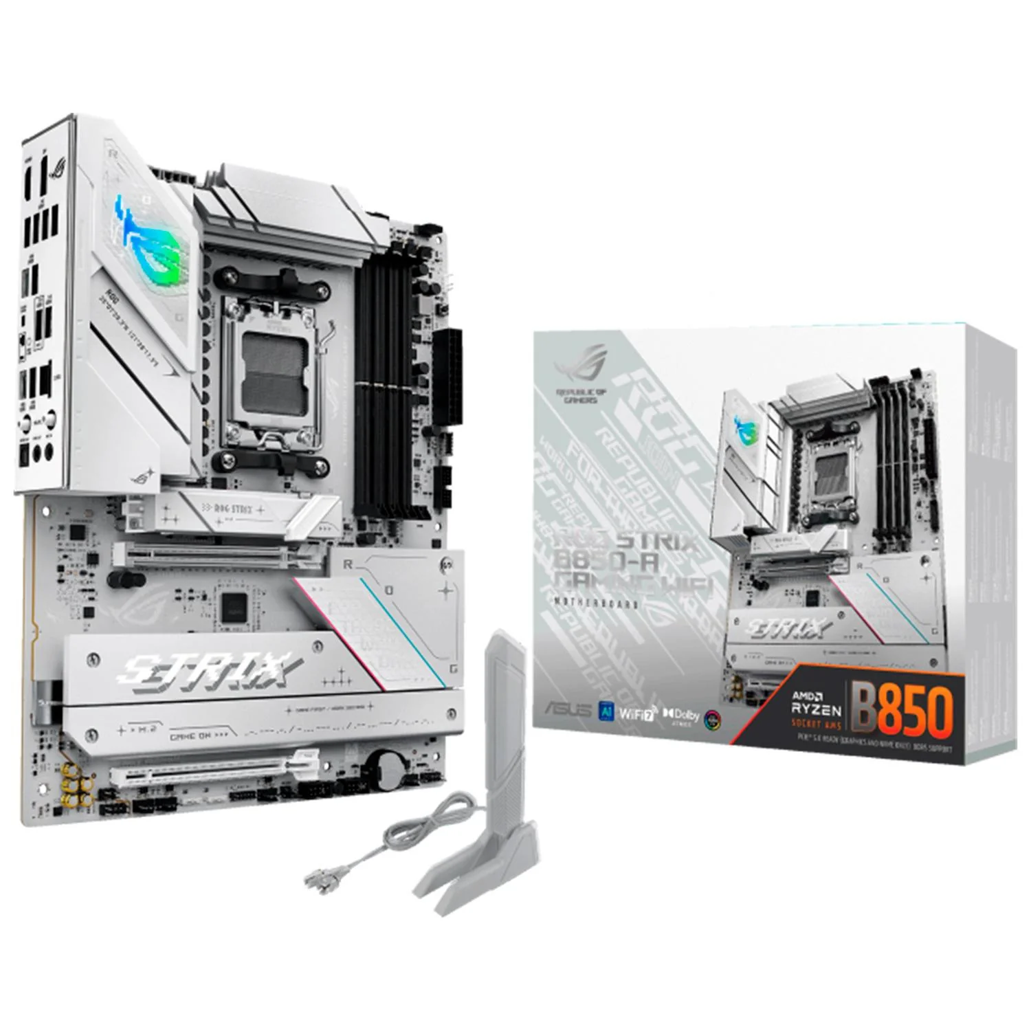 Tarjeta Madre ASUS ROG STRIX B850-A GAMING WIFI AM5 4x DDR5 4x M.2 PCIe 5.0 USB-C WIFI 7 BT 5.4 ATX