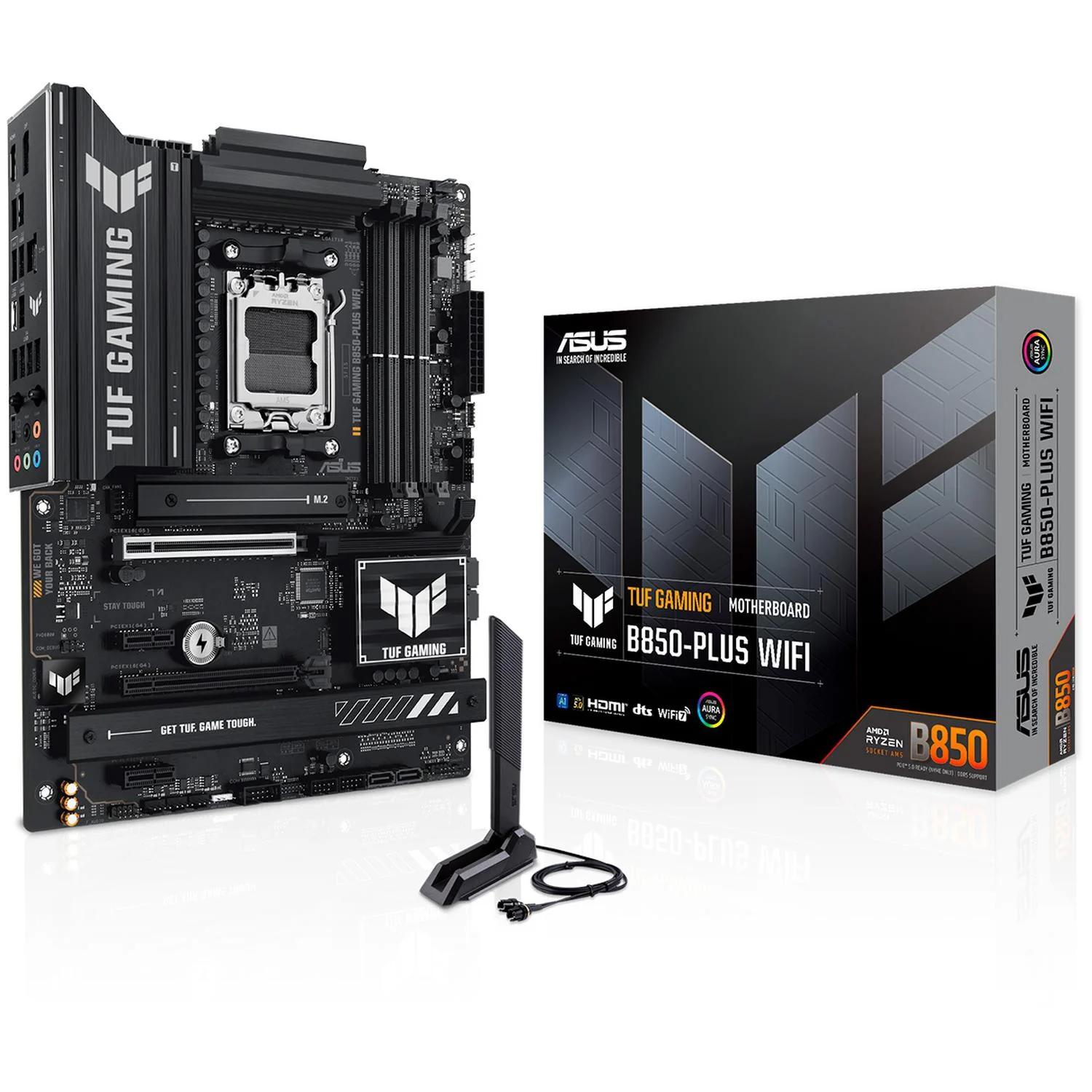 Tarjeta Madre ASUS TUF GAMING B850-PLUS WIFI AM5 4x DDR5 3x M.2 PCIe 5.0 USB-C WIFI 7 BT 5.4 ATX