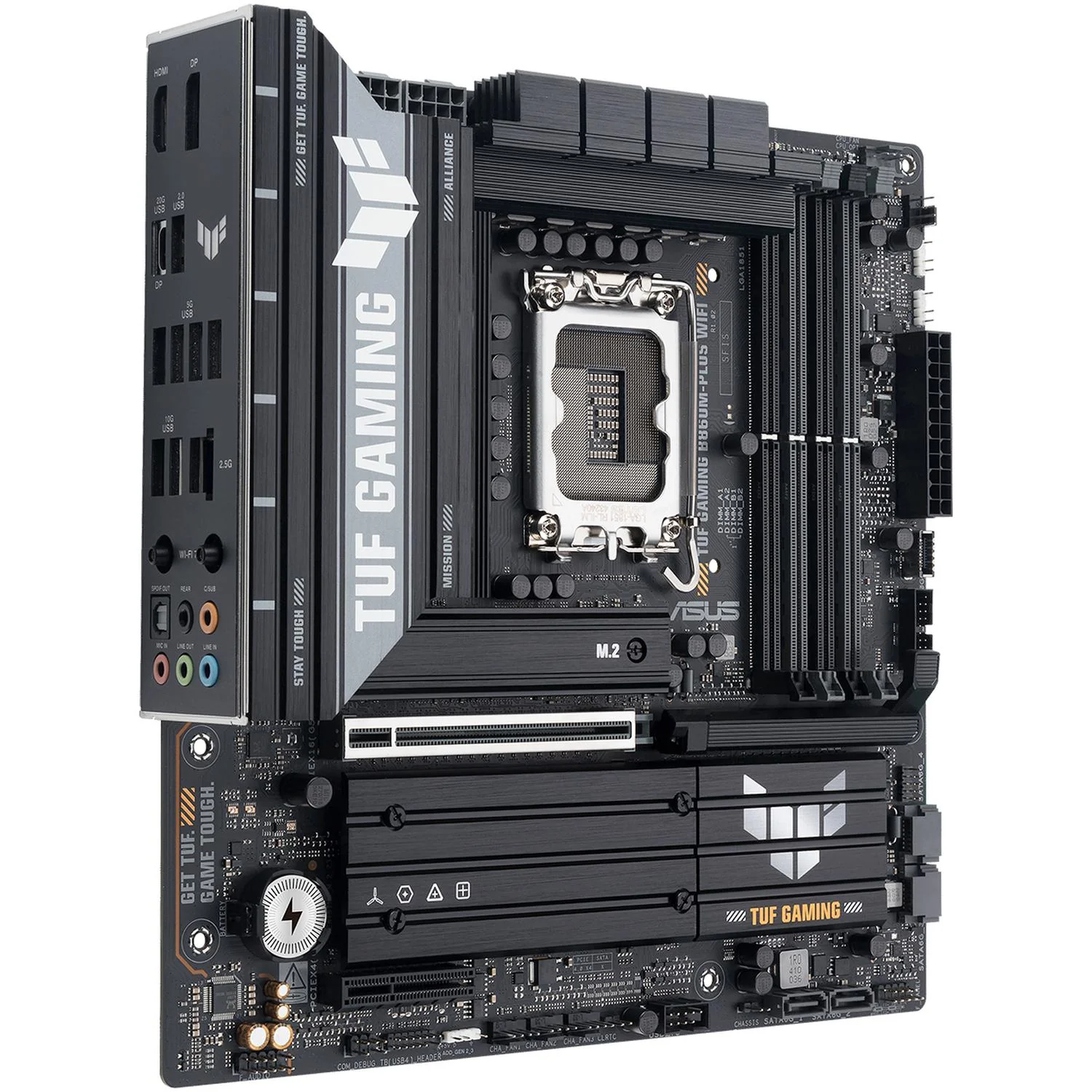 Tarjeta Madre ASUS TUF GAMING B860M-PLUS WIFI LGA1851 4x DDR5 3x M.2 PCIe 5.0 USB-C WIFI 7 BT 5.4 Micro ATX - Image 3