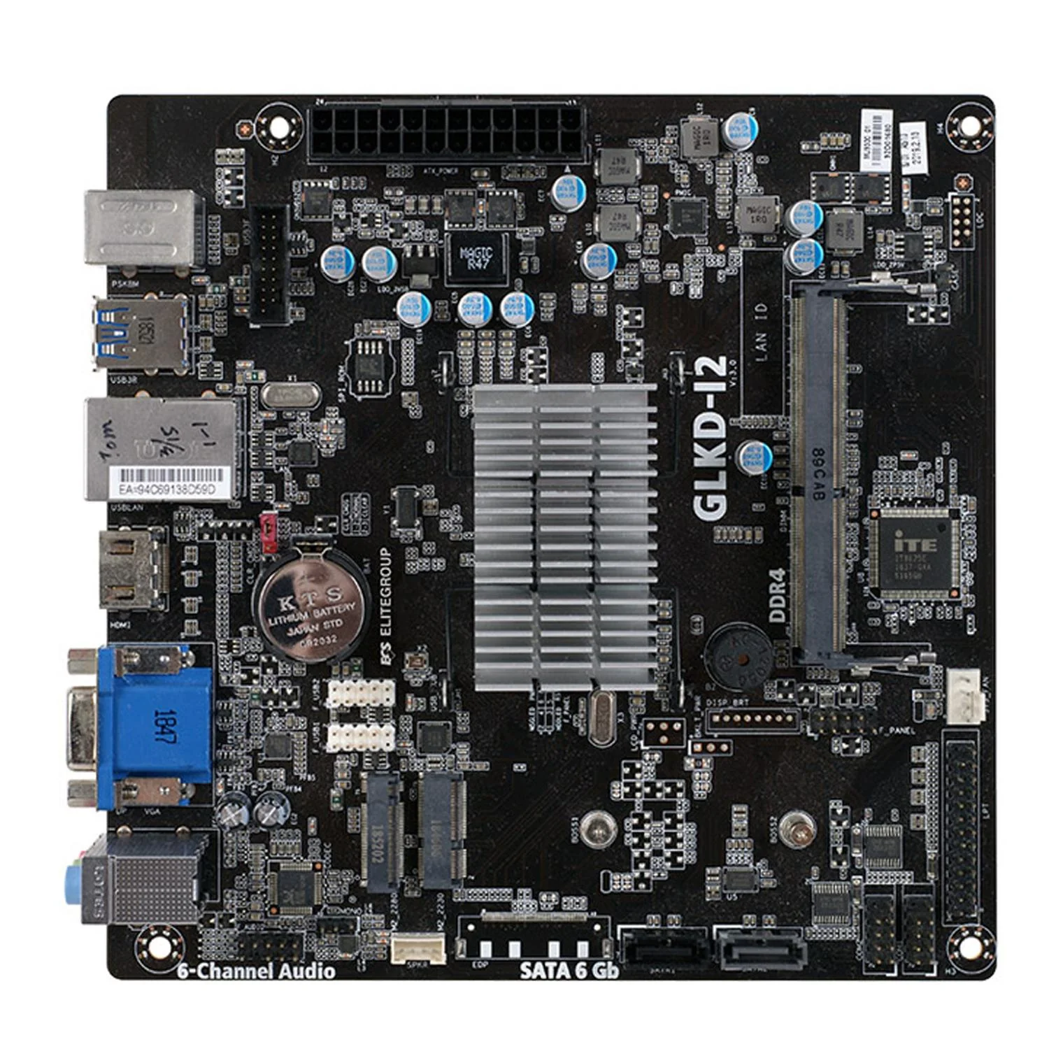 Tarjeta Madre ECS GLKD-I2 N4020 Gimini Lake 1x DDR4 SO-DIMM 1x M.2 Mini ITX 89-206-MJ9315