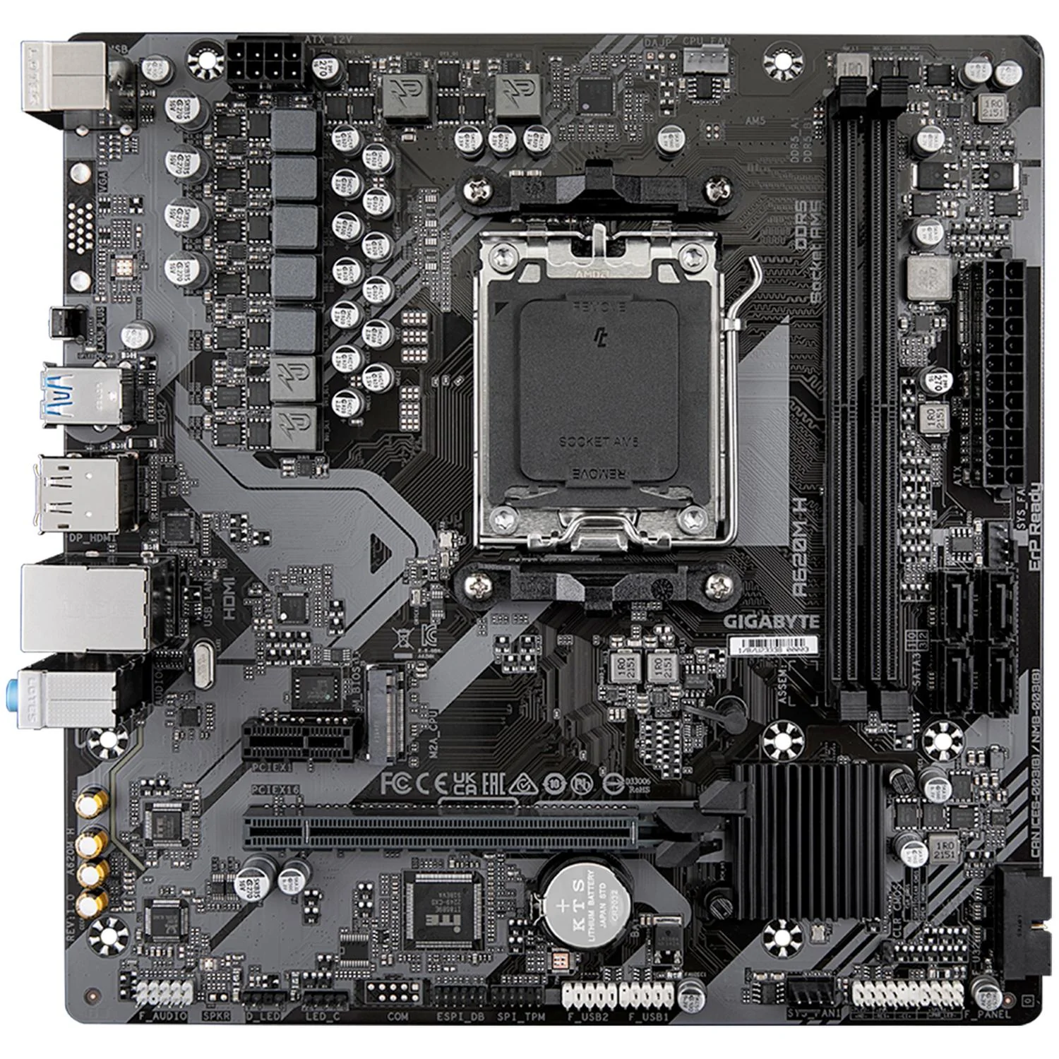 Tarjeta Madre GIGABYTE A620M H AM5 2x DDR5 M.2 PCIe 4.0 Micro ATX - Image 4