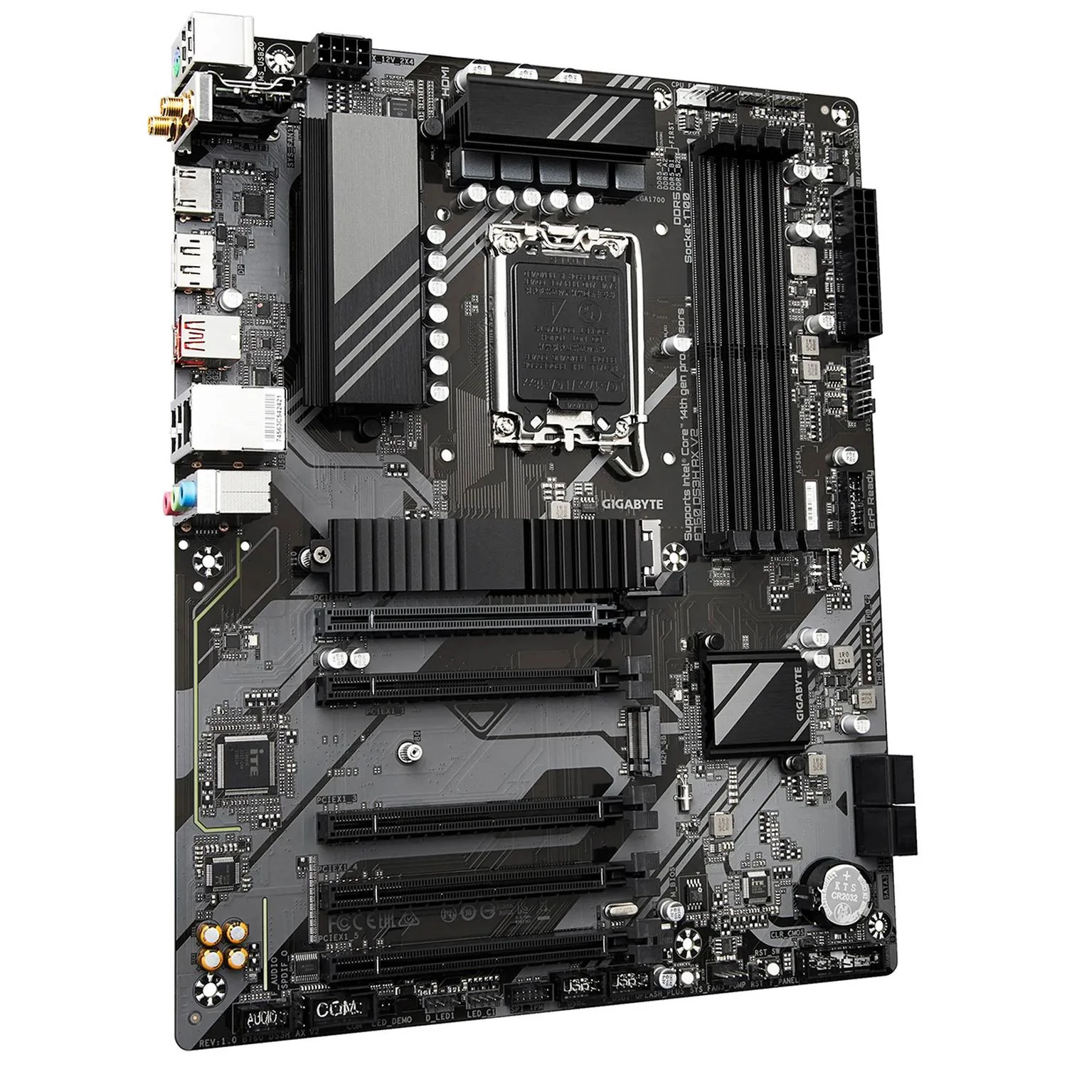 Tarjeta Madre GIGABYTE B760 DS3H AX V2 LGA1700 4x DDR5 2x M.2 PCIe 4.0 USB-C WIFI6 BT 5.3 ATX - Image 3