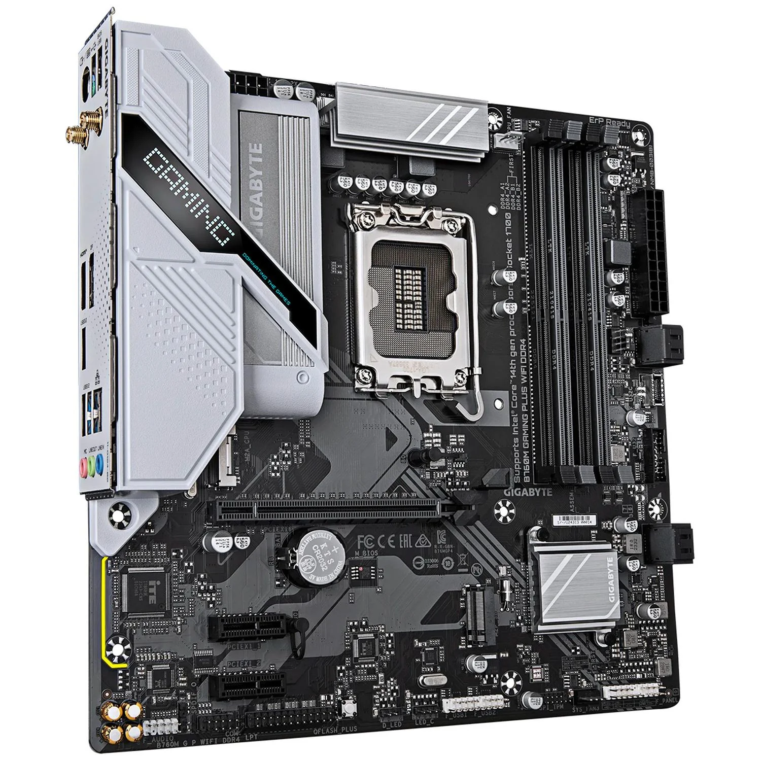 Tarjeta Madre GIGABYTE B760M GAMING PLUS WIFI LGA 1700 4x DDR4 2x M.2 PCIe 4.0 WiFi 6 BT 5.3 Micro ATX - Image 3