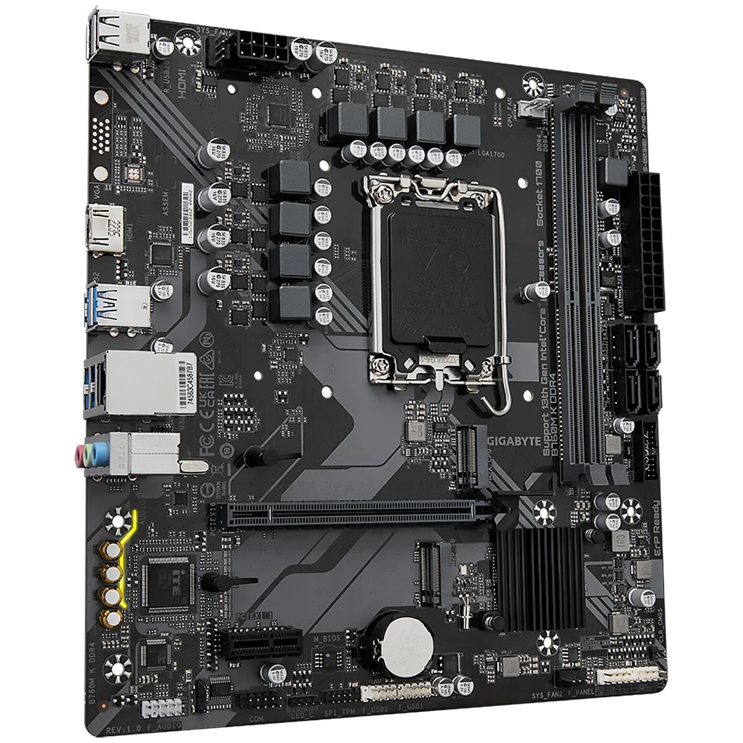 Tarjeta Madre GIGABYTE B760M K DDR4 LGA 1700 2x DDR4 1x M.2 PCIe 4.0 Micro ATX - Image 3