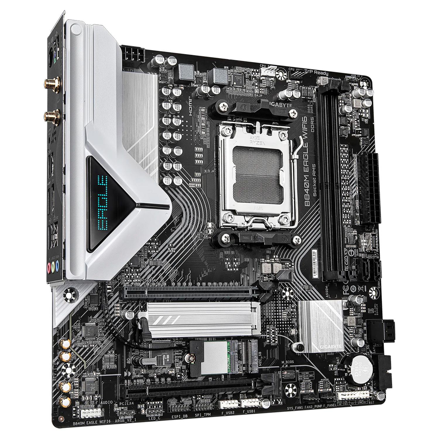 Tarjeta Madre GIGABYTE B840M EAGLE WIFI6 2x DDR5 2x M.2 PCIe 4.0 USB-C WIFI6 BT 5.3 Micro ATX - Image 3