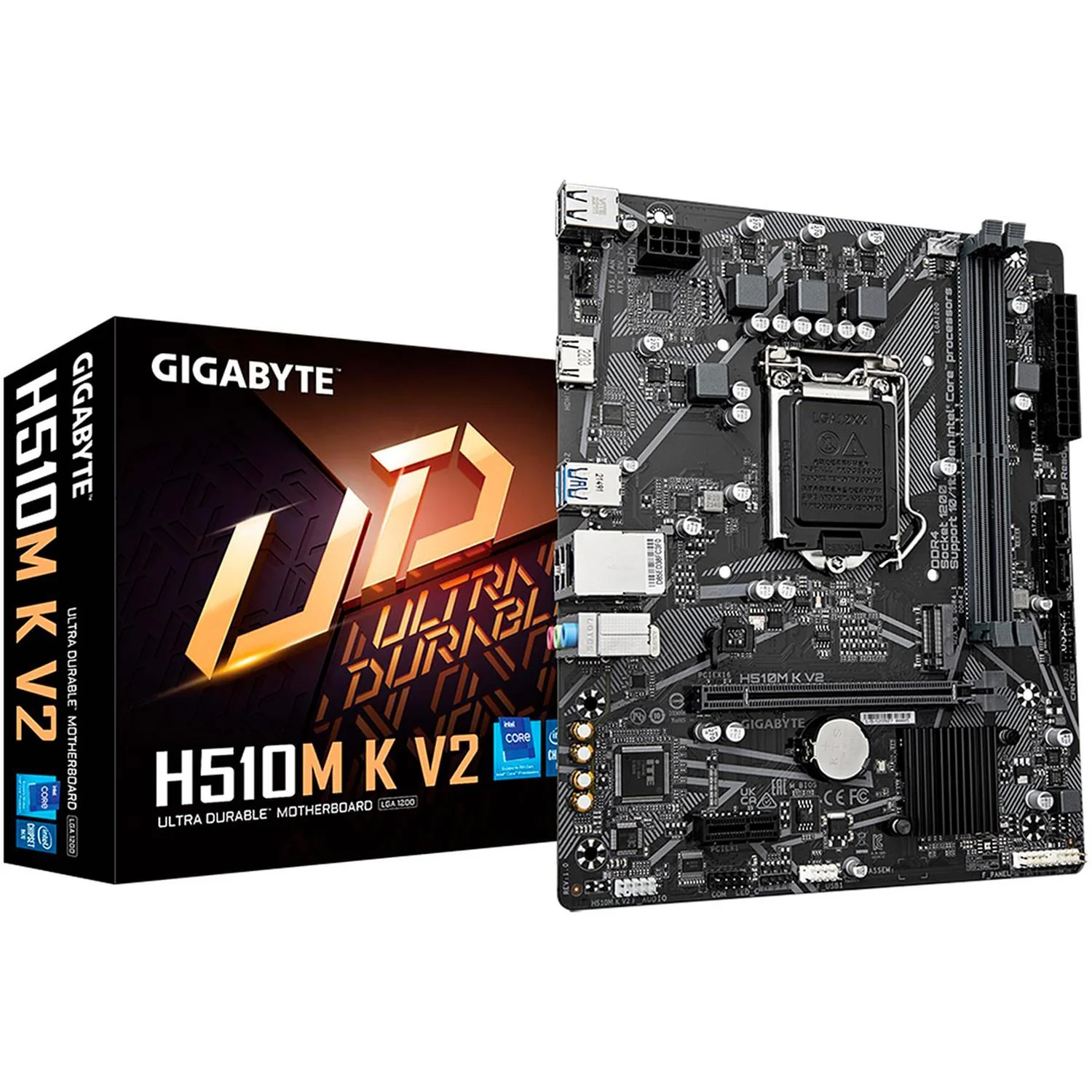 Tarjeta Madre GIGABYTE H510M K V2 LGA 1200 2x DDR4 1x M.2 PCIe 3.0 Micro ATX - RM