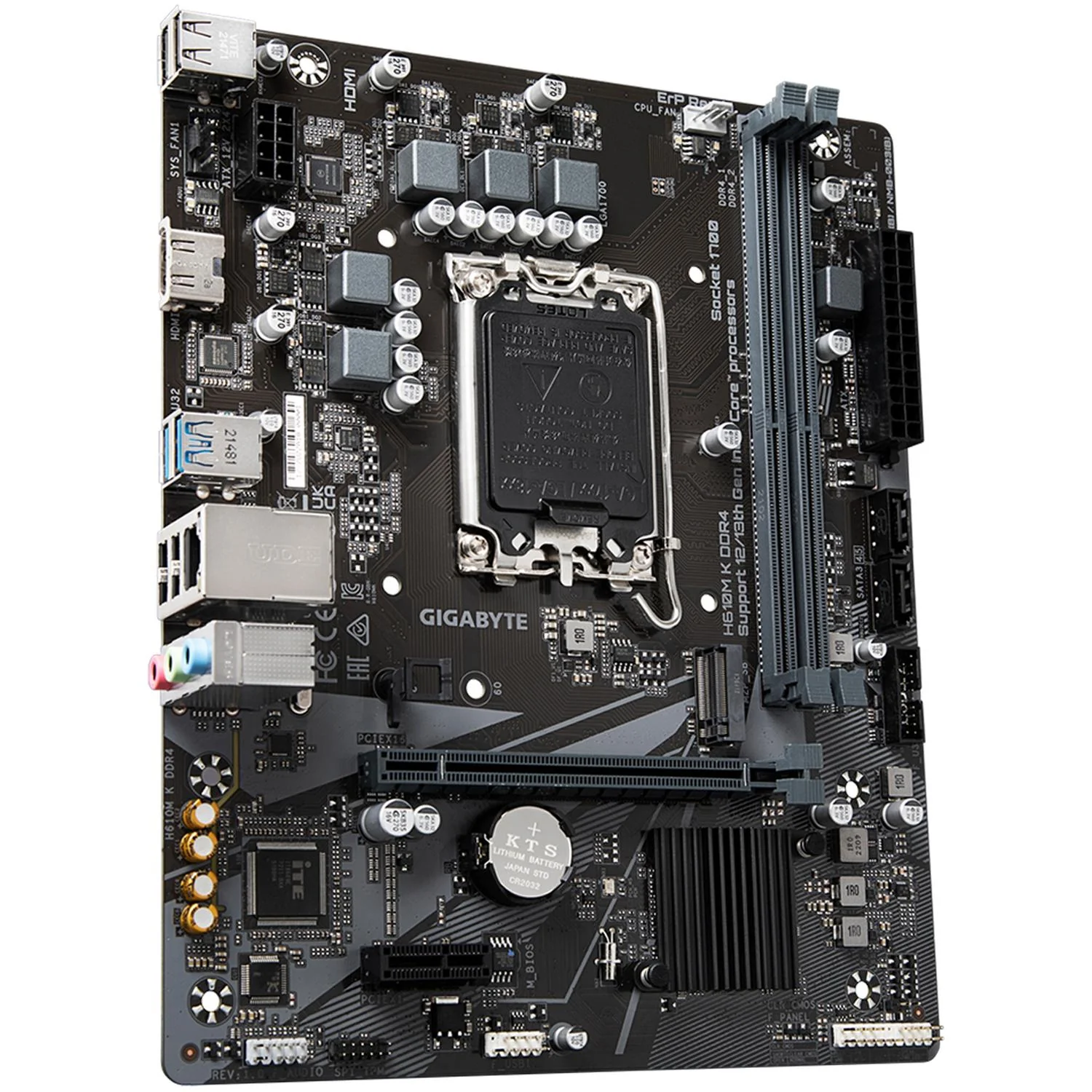 Tarjeta Madre GIGABYTE H610M K DDR4 LGA1700 2x DDR4 1x M.2 PCIe 3.0 Micro ATX - Image 3