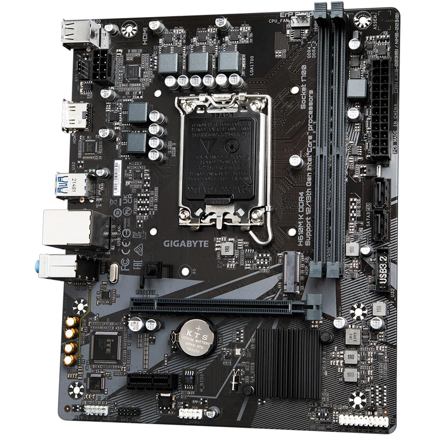 Tarjeta Madre GIGABYTE H610M K DDR4 LGA1700 2x DDR4 1x M.2 PCIe 3.0 Micro ATX - Image 4