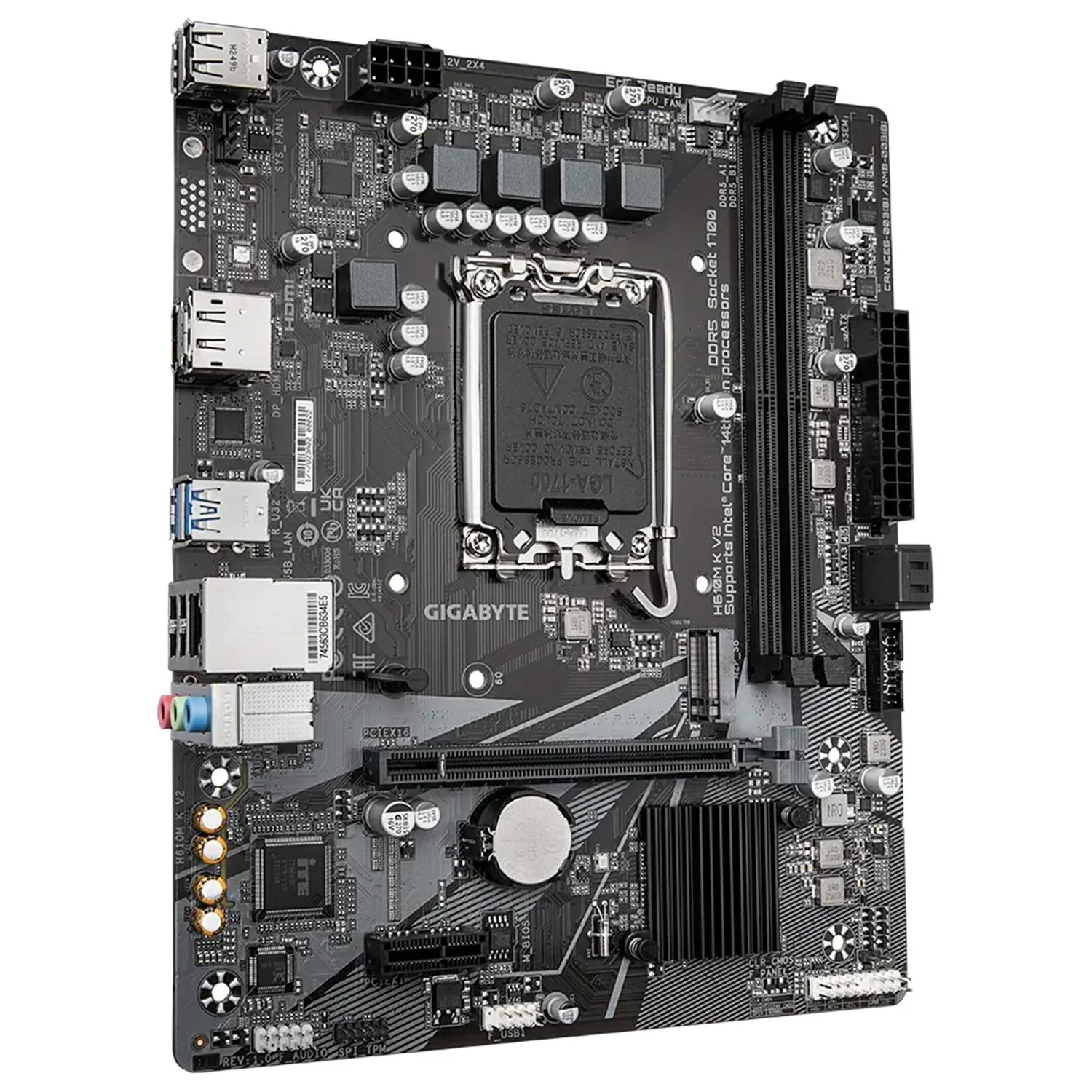 Tarjeta Madre GIGABYTE H610M K V2 LGA1700 2x DDR5 1x M.2 PCIe 4.0 Micro ATX - Image 3