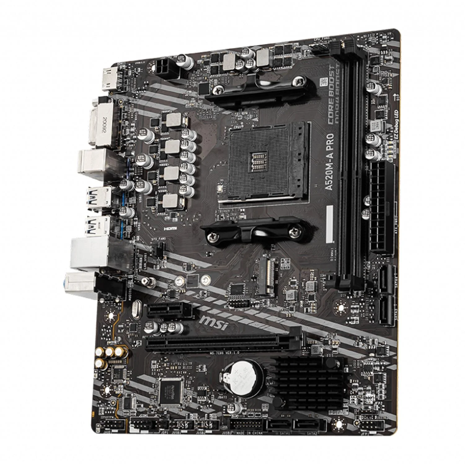 Tarjeta Madre MSI A520M-A PRO AM4 2x DDR4 1x M.2 PCIe 3.0 Micro ATX - Image 3