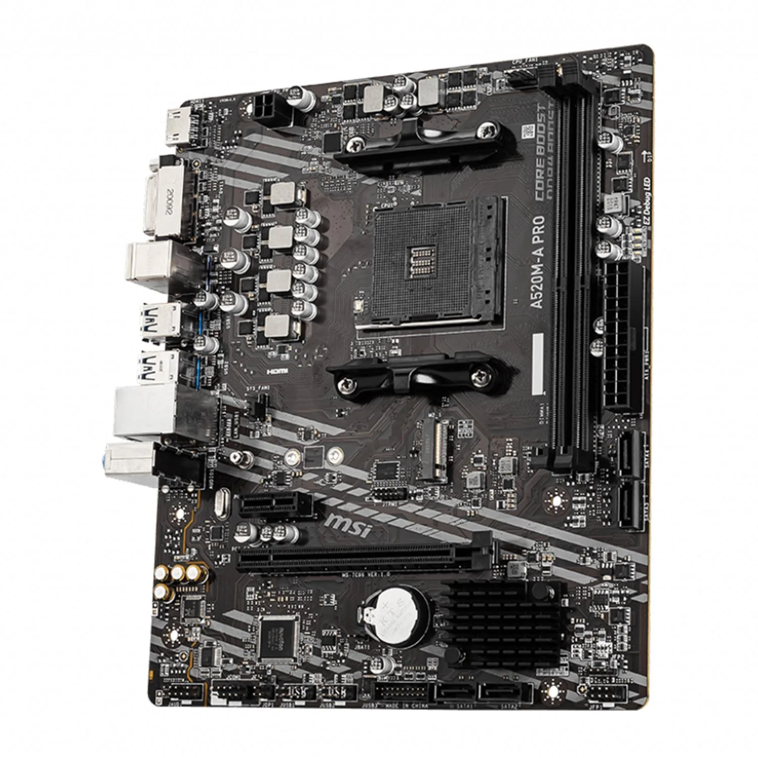 Tarjeta Madre MSI A520M-A PRO AM4 2x DDR4 1x M.2 PCIe 3.0 Micro ATX - Image 4