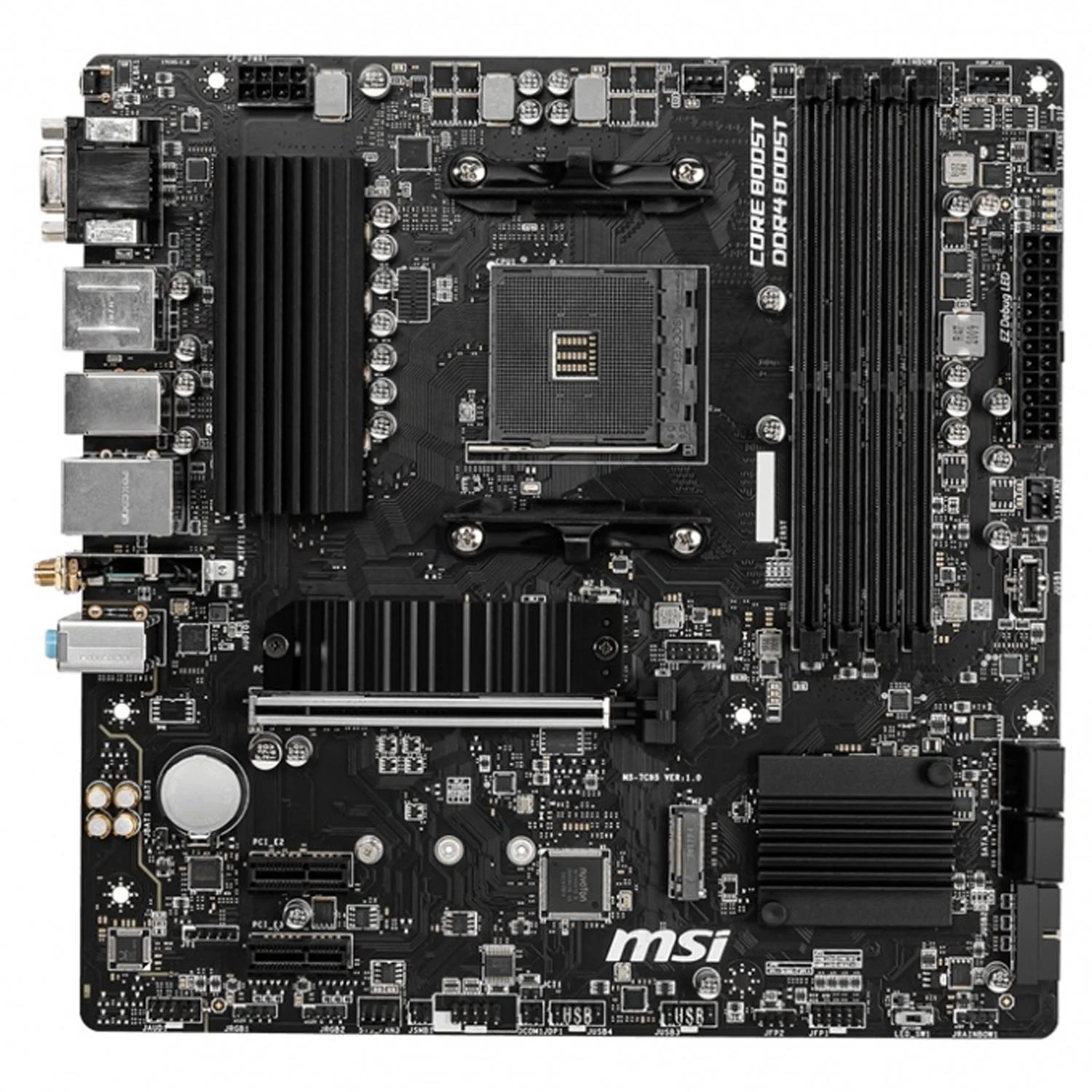 Tarjeta Madre MSI B550M PRO-VDH WIFI AM4 4x DDR4 2x M.2 PCIe 3.0 BT 4.2 USB-C Micro ATX - Image 2