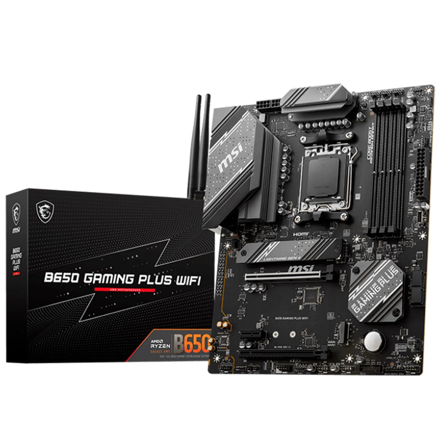 Tarjeta Madre MSI B650 GAMING PLUS WIFI AM5 4x DDR5 2x M.2 PCIe 5.0 USB-C ATX