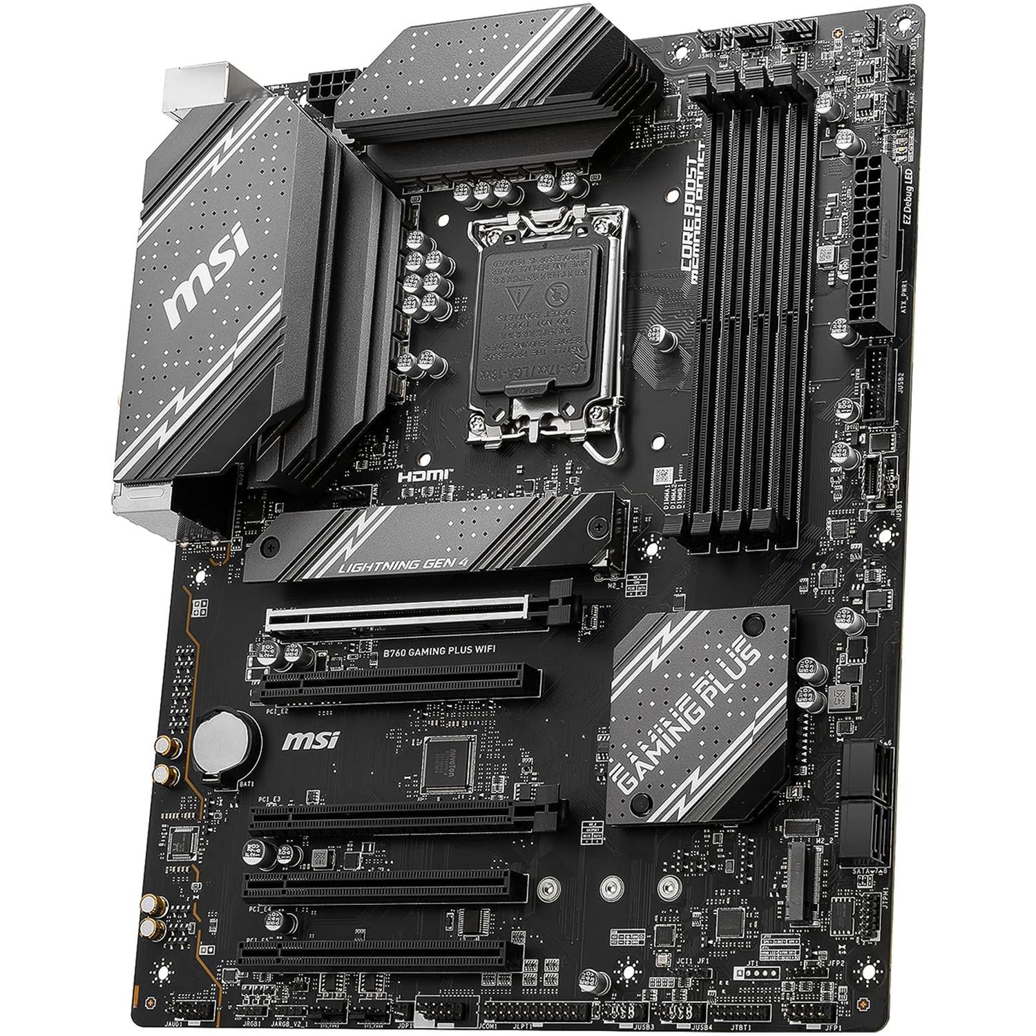 Tarjeta Madre MSI B760 GAMING PLUS WIFI LGA1700 4x DDR5 2x M.2 PCIe 4.0 USB-C WIFI 6E BT 5.3 ATX - Image 4