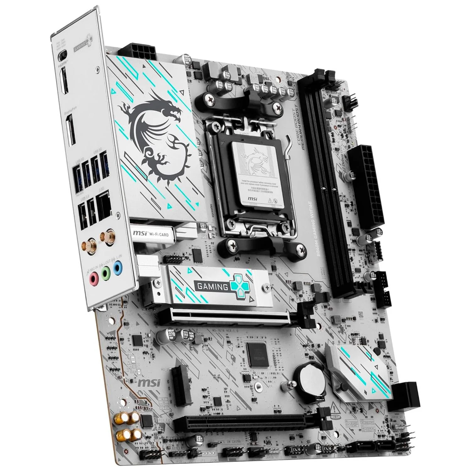 Tarjeta Madre MSI B840M GAMING WIFI6E AM5 2x DDR5 2x M.2 PCIe 4.0 USB-C WIFI 6 BT 5.3 Micro ATX - Image 3