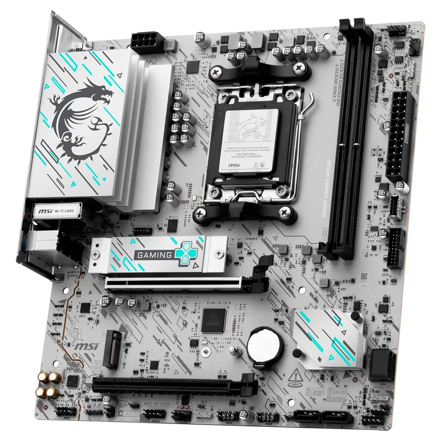 Tarjeta Madre MSI B840M GAMING WIFI6E AM5 2x DDR5 2x M.2 PCIe 4.0 USB-C WIFI 6 BT 5.3 Micro ATX - Image 4