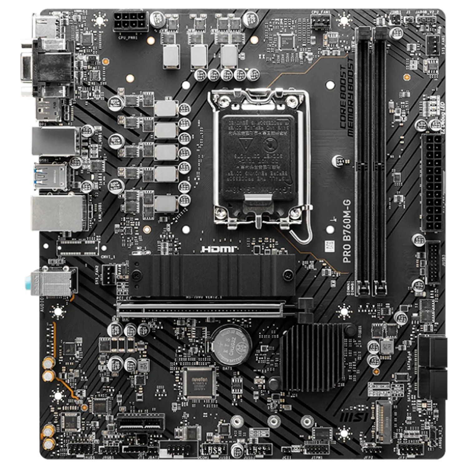 Tarjeta Madre MSI PRO B760M-G LGA 1700 2x DDR5 2x M.2 PCIe 4.0 Micro ATX - Image 2