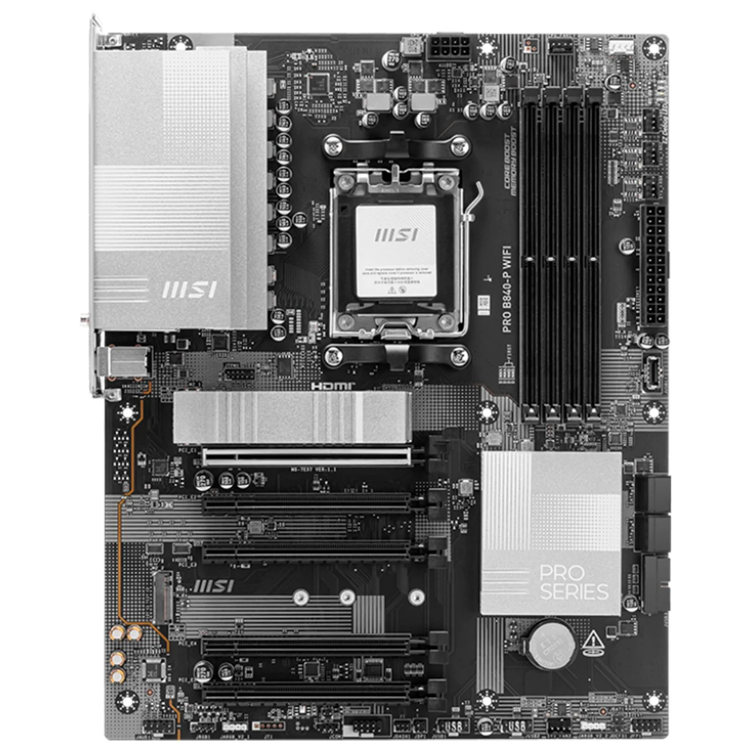 Tarjeta Madre MSI PRO B840-P WIFI AM5 4x DDR5 2x M.2 PCIe 4.0 USB-C WIFI 7 BT 5.4 ATX - Image 2