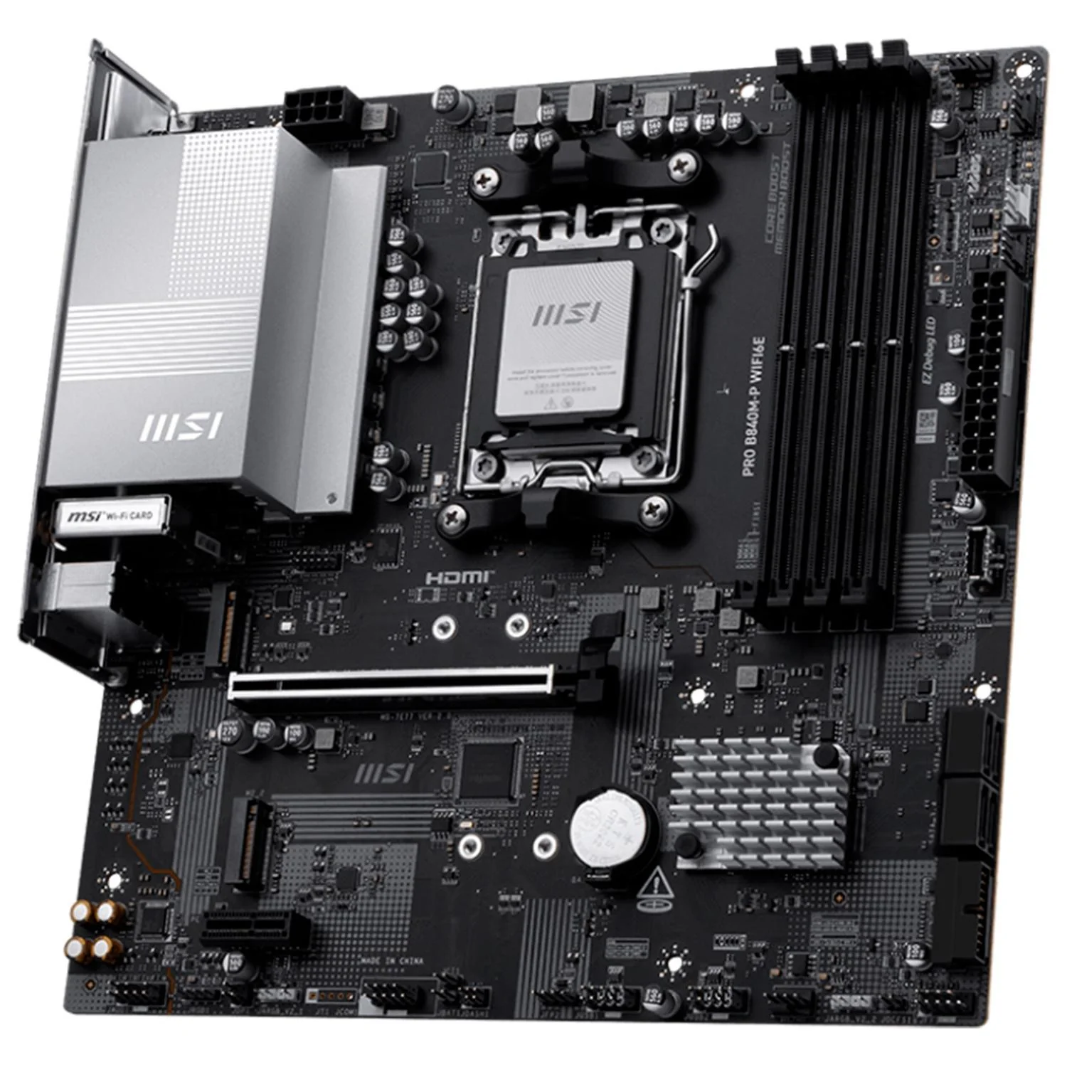 Tarjeta Madre MSI PRO B840M-P WIFI6E AM5 4x DDR5 2x M.2 PCIe 4.0 USB-C WIFI 6E BT 5.3 Micro ATX - Image 4