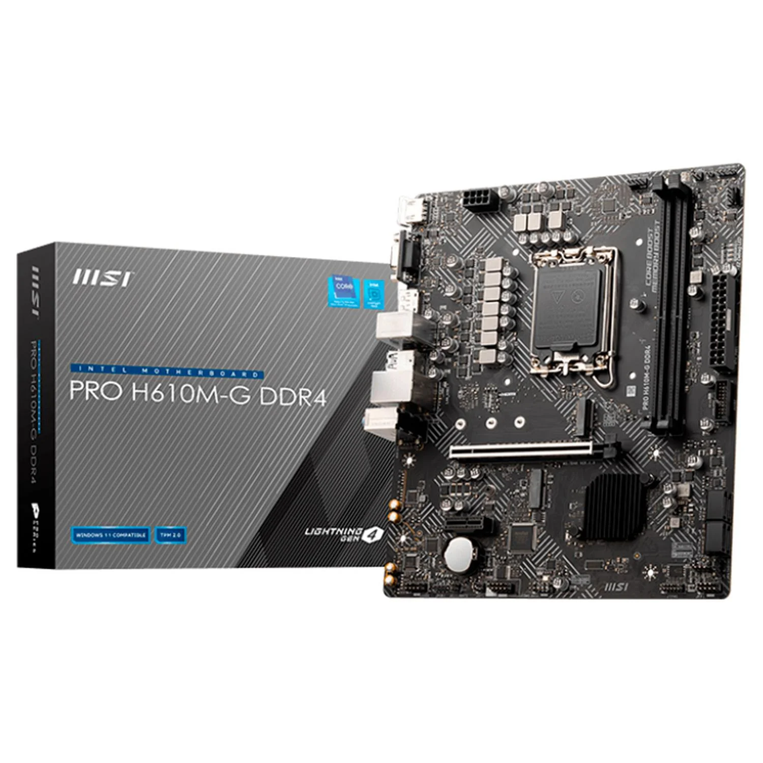 Tarjeta Madre MSI PRO H610M-G DDR4 LGA 1700 2x DDR4 1x M.2 PCIe 3.0 Micro ATX