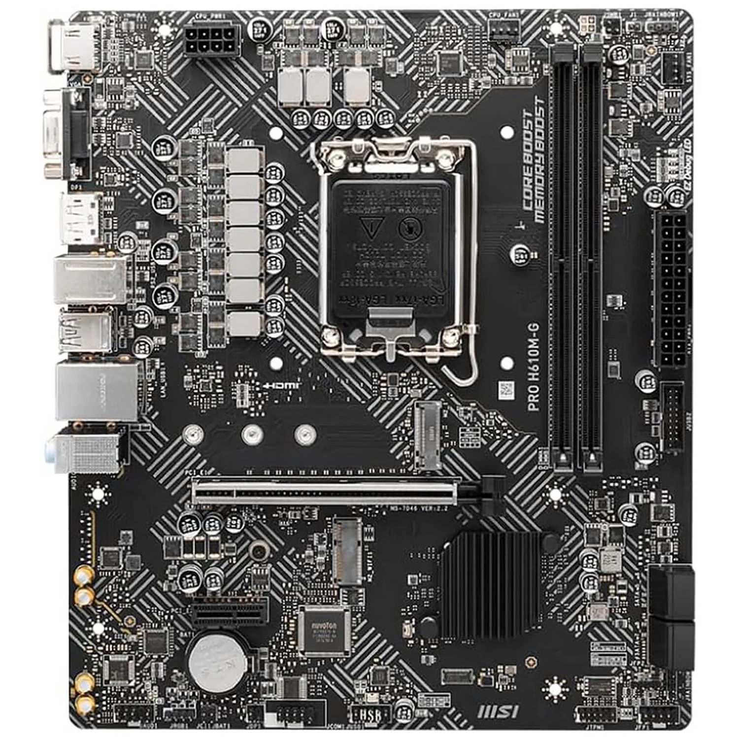 Tarjeta Madre MSI PRO H610M-G LGA 1700 2x DDR5 M.2 PCIe 4.0 Micro ATX - Image 3