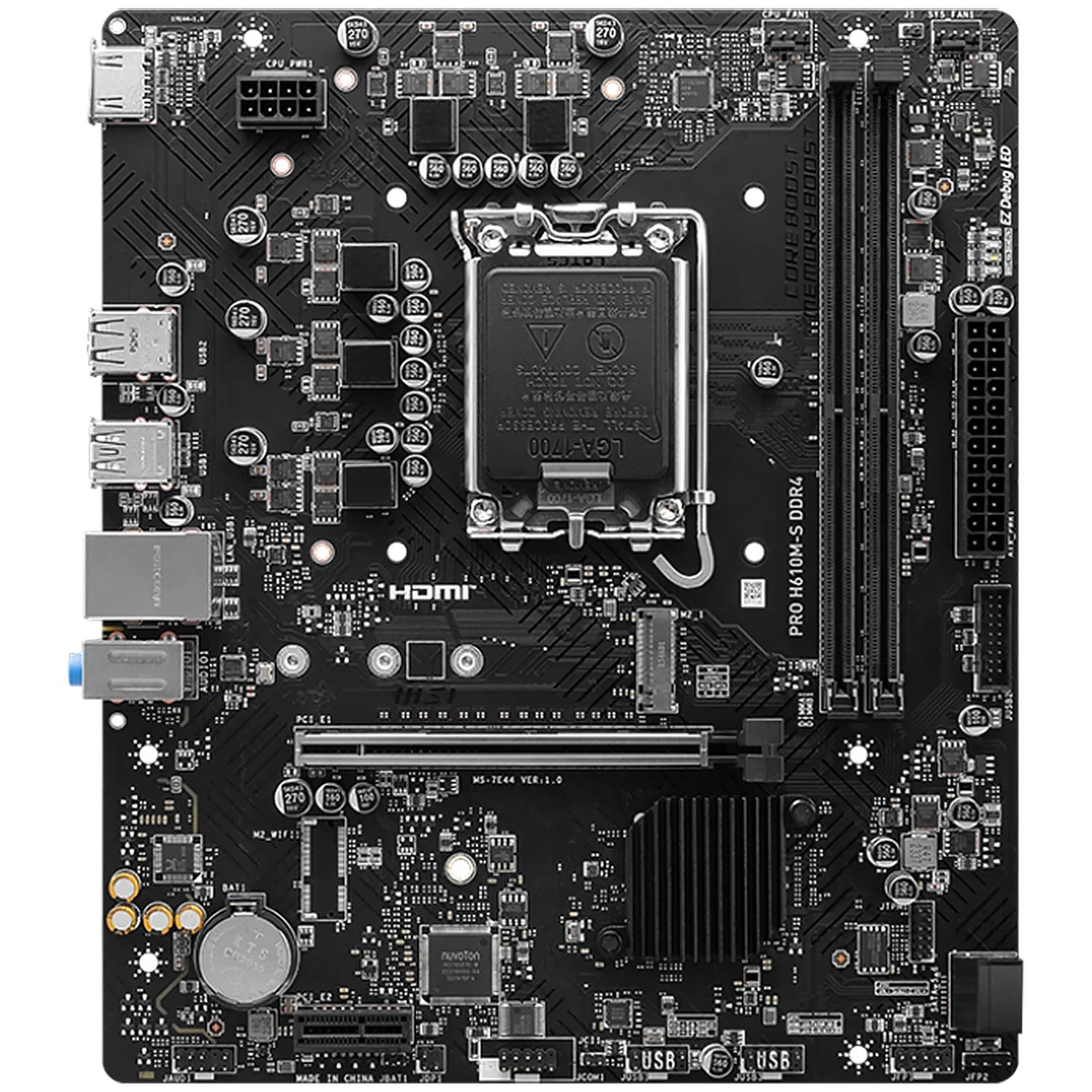 Tarjeta Madre MSI PRO H610M-S DDR4 LGA 1700 2x DDR4 1x M.2 PCIe 4.0 Micro ATX - Image 2