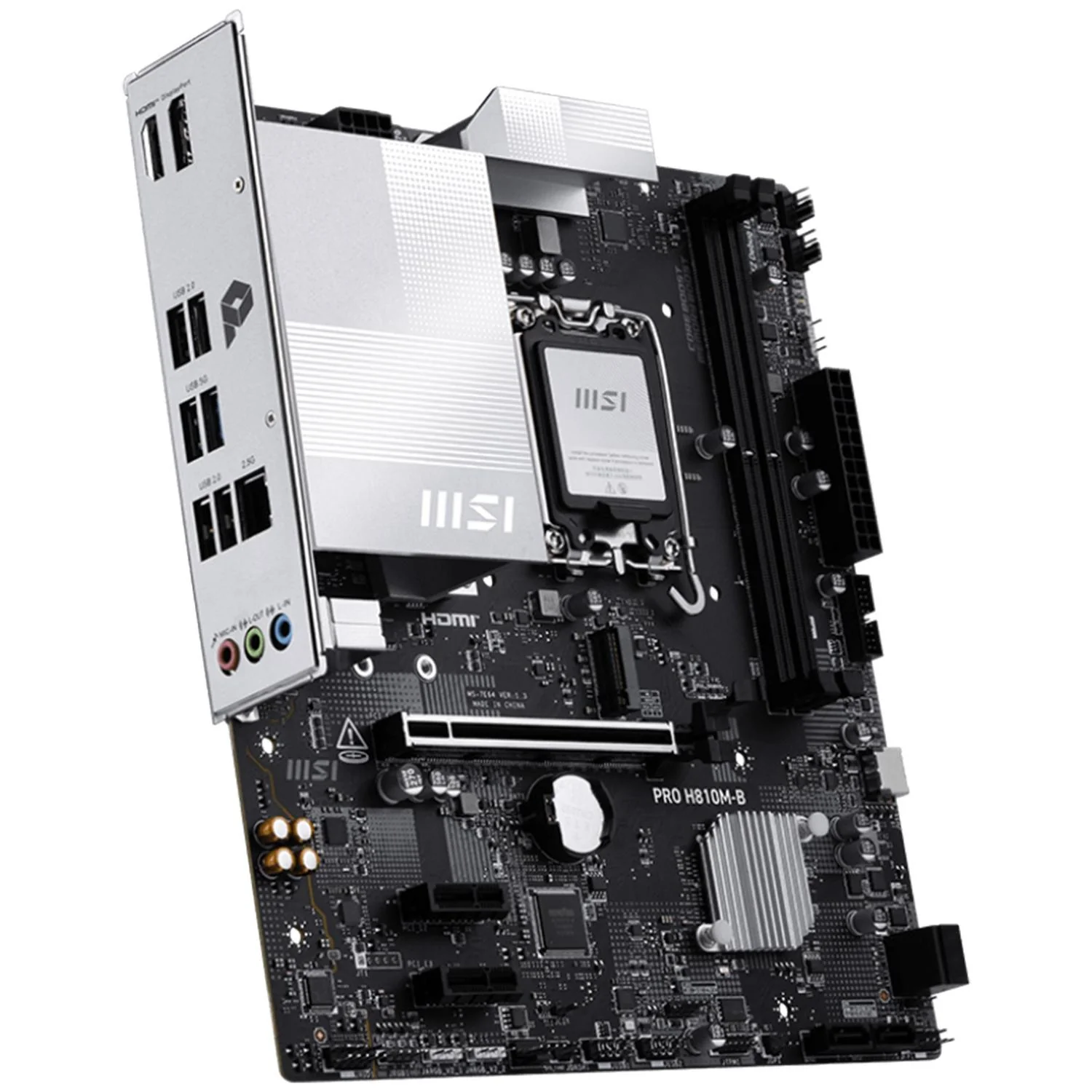Tarjeta Madre MSI PRO H810M-B LGA 1851 2x DDR5 1x M.2 PCIe 5.0 USB-C Micro ATX - Image 4