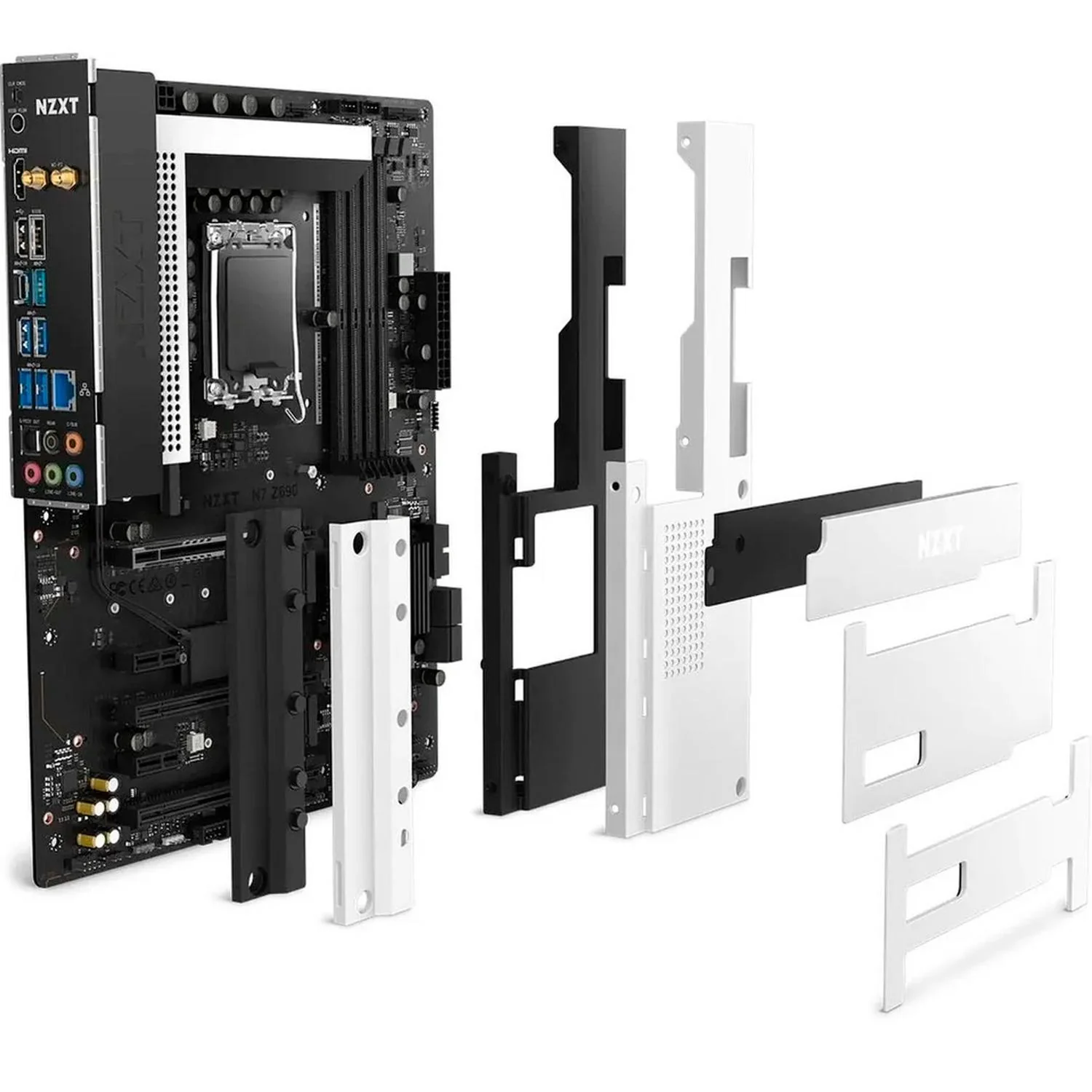 Tarjeta Madre NZXT N7 Z690 LGA 1700 4x DDR4 3x M.2 PCIe 4.0 USB-C WIFI 6E BT 5.2 ATX N7-Z69XT-W1 - Image 4