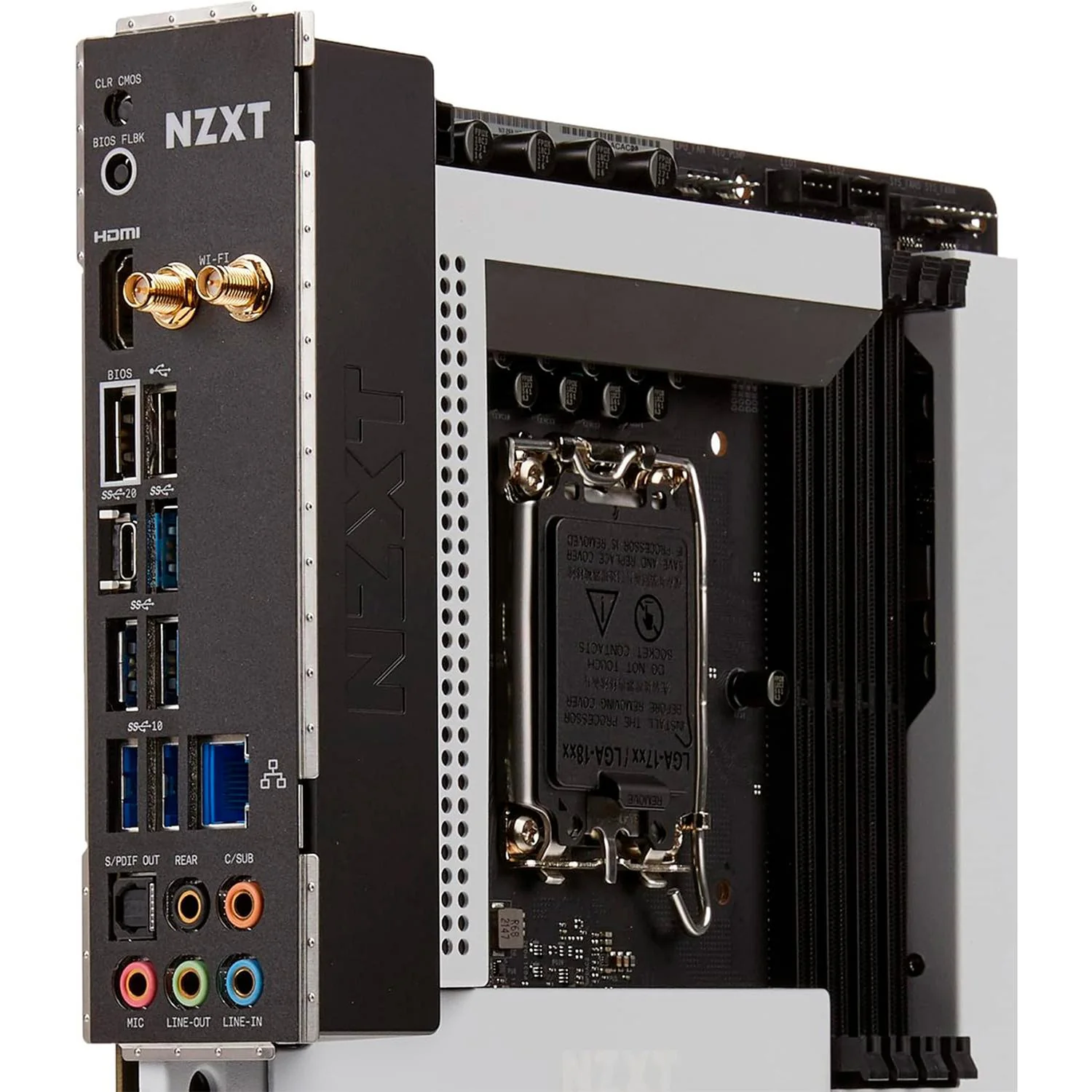 Tarjeta Madre NZXT N7 Z690 LGA 1700 4x DDR4 3x M.2 PCIe 4.0 USB-C WIFI 6E BT 5.2 ATX N7-Z69XT-W1 - Image 5
