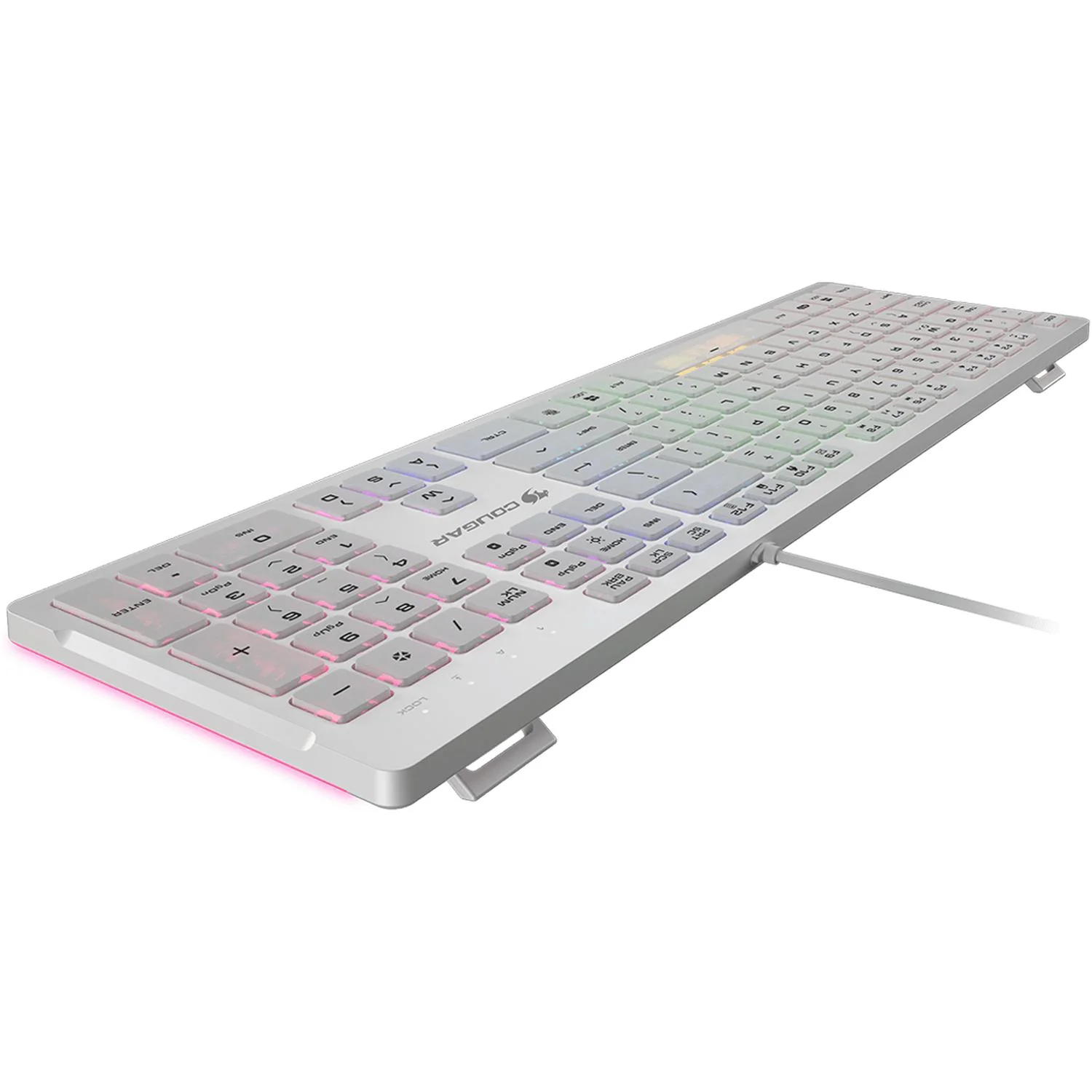 Teclado Gamer COUGAR VANTAR S RGB Switch de Tijera USB Ingles Blanco 37VSWRNMW.0002 - Image 2