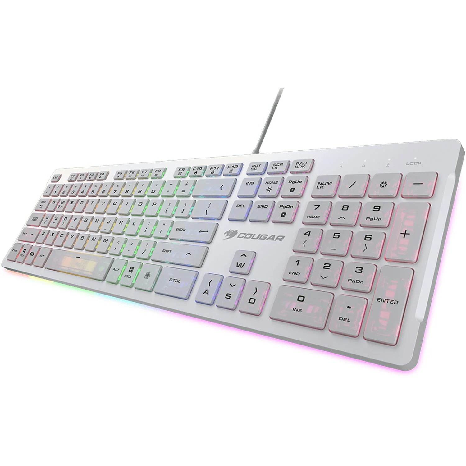 Teclado Gamer COUGAR VANTAR S RGB Switch de Tijera USB Ingles Blanco 37VSWRNMW.0002 - Image 6