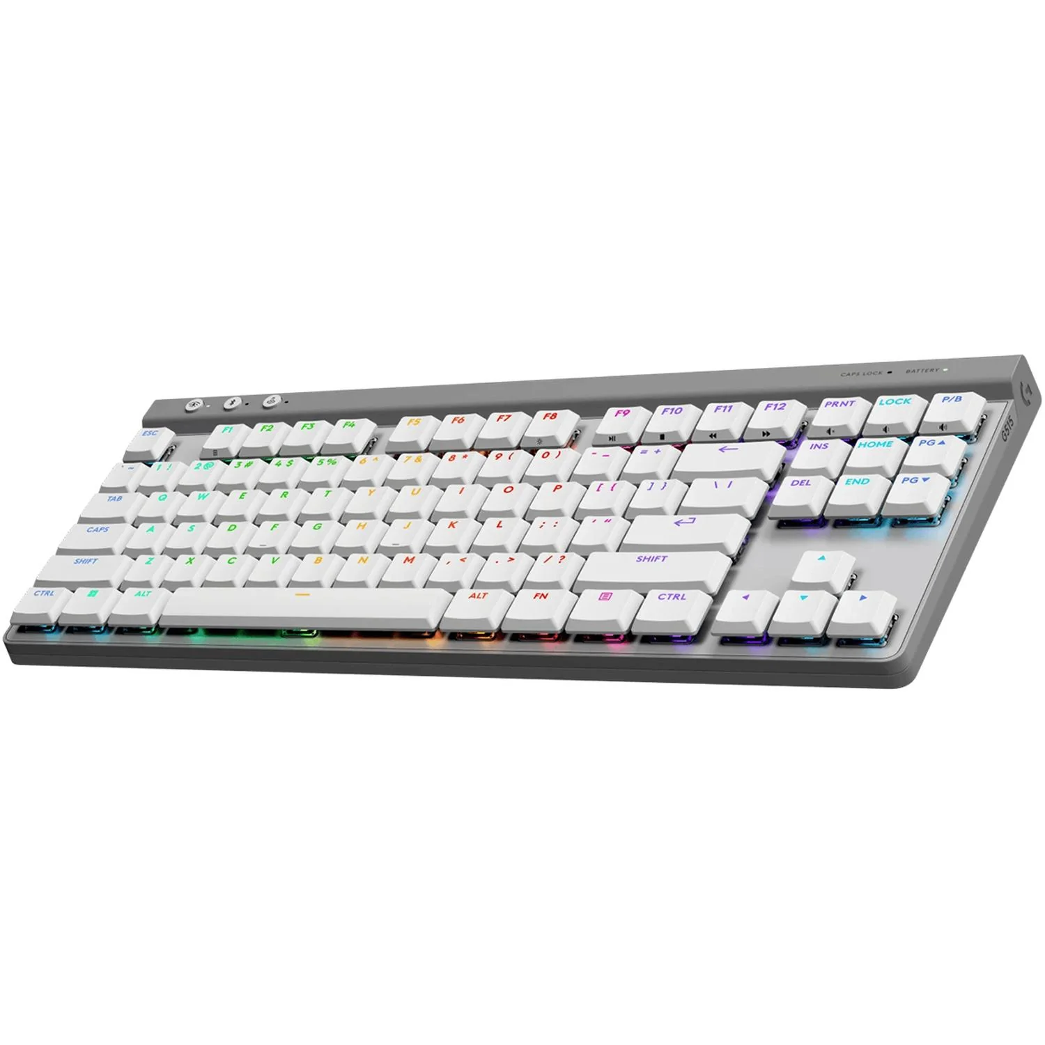 Teclado Gamer LOGITECH G515 LIGHTSPEED TKL Mecanico GL Tactil RGB Bluetooth Recargable Idioma Ingles Blanco - Image 2
