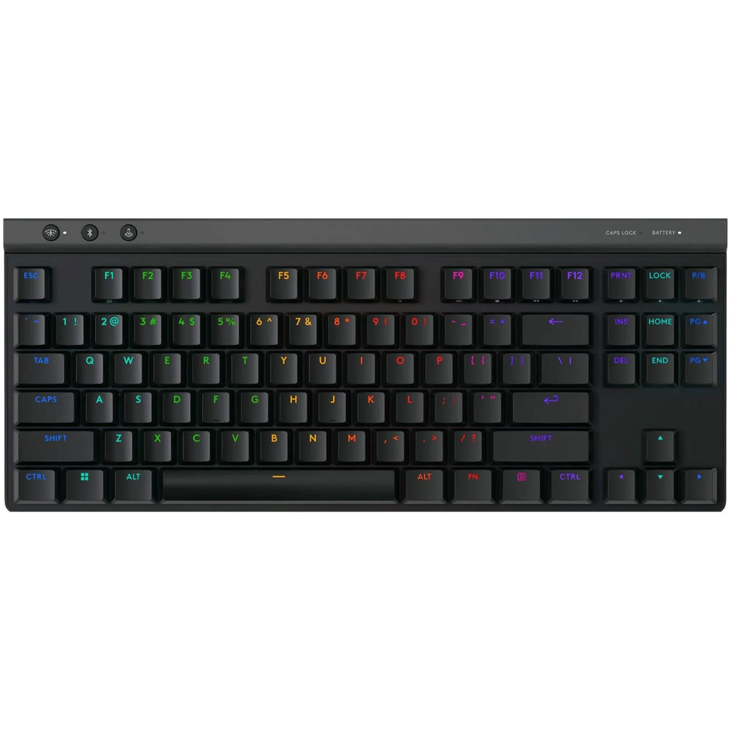 Teclado Gamer LOGITECH G515 LIGHTSPEED TKL Mecanico GL Tactil RGB Bluetooth Recargable Idioma Ingles Negro