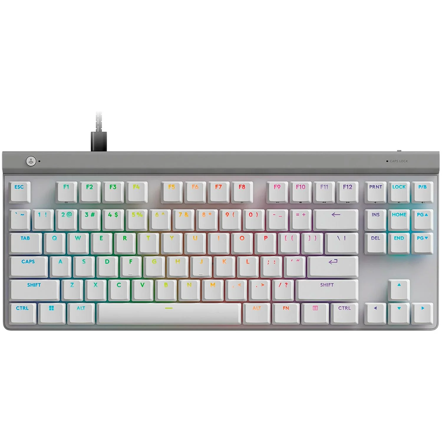 Teclado Gamer LOGITECH G515 TKL Mecanico GL Tactil RGB USB Idioma Ingles Blanco