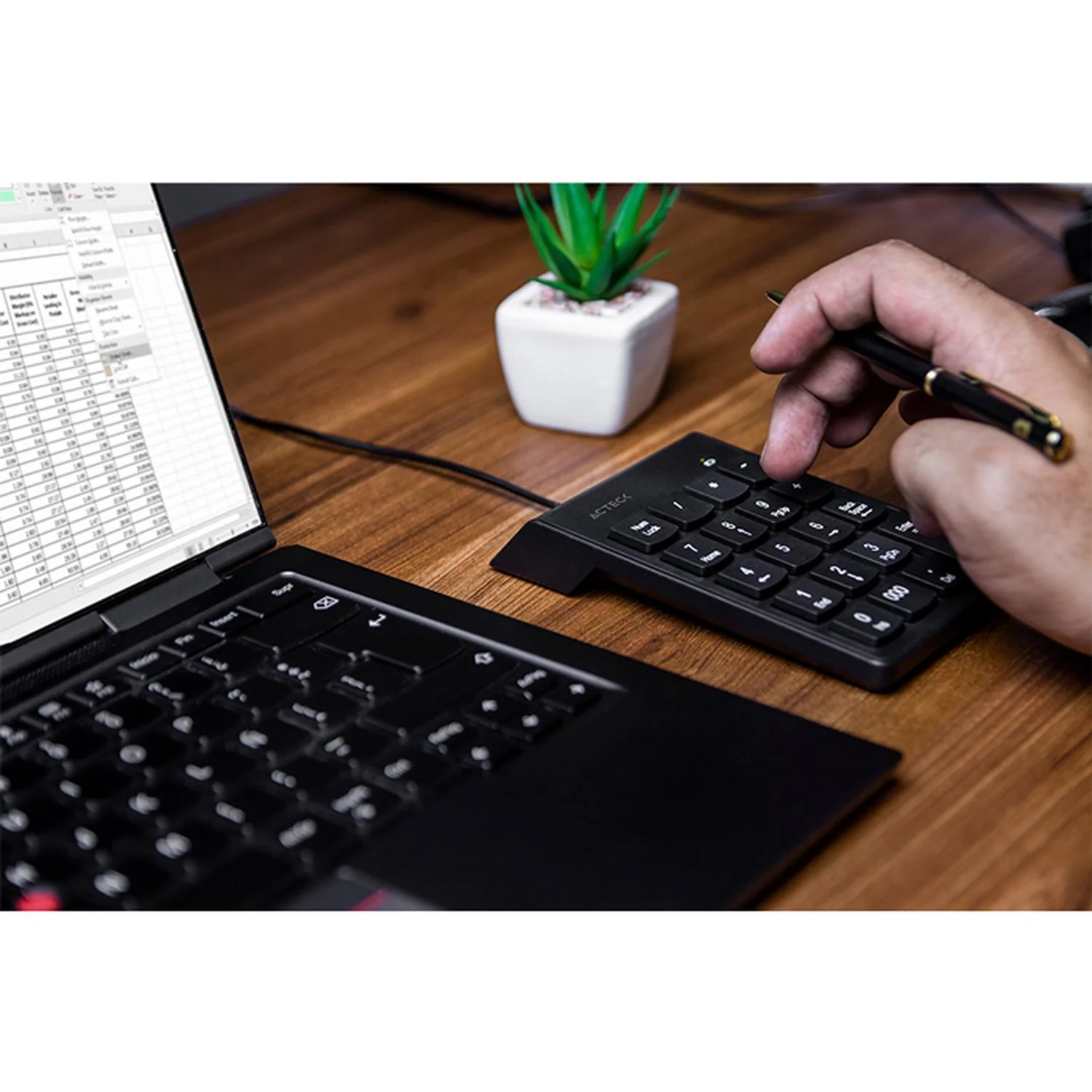 Teclado Numerico ACTECK INSPIRE TN220 Alambrico USB Delgado Negro AC-932622 - Image 6