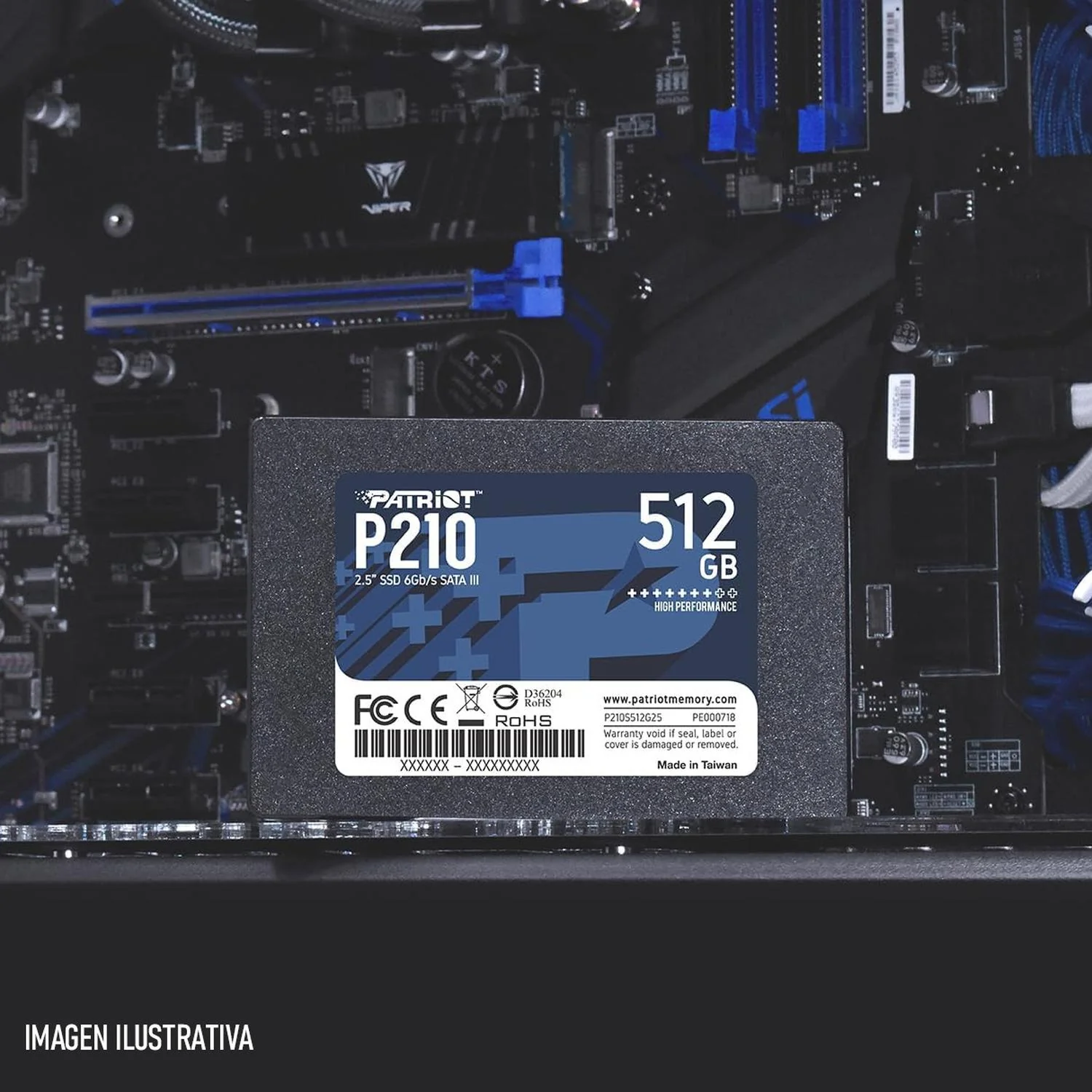 Unidad de Estado Solido SSD 2.5 512GB PATRIOT P210 SATA III 520/430 MB/s P210S512G25 - Image 4