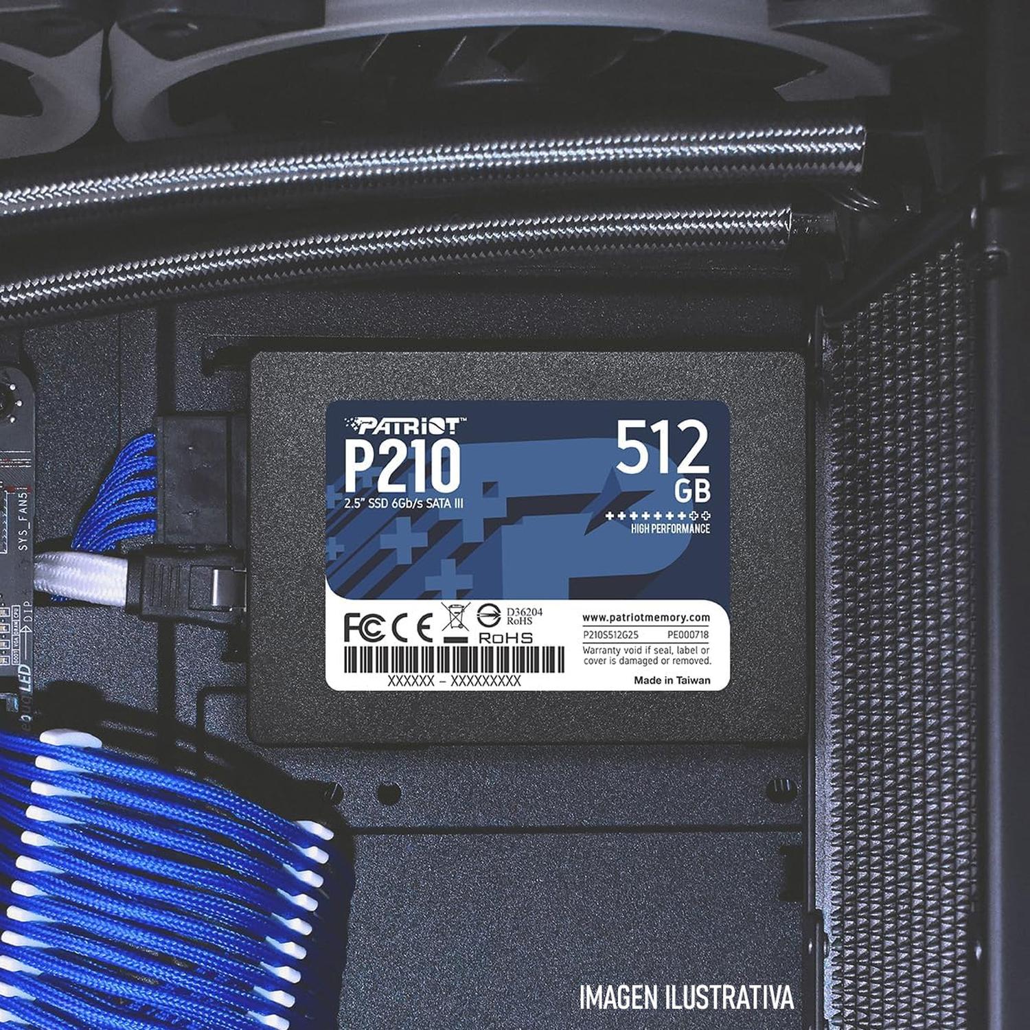 Unidad de Estado Solido SSD 2.5 512GB PATRIOT P210 SATA III 520/430 MB/s P210S512G25 - Image 5