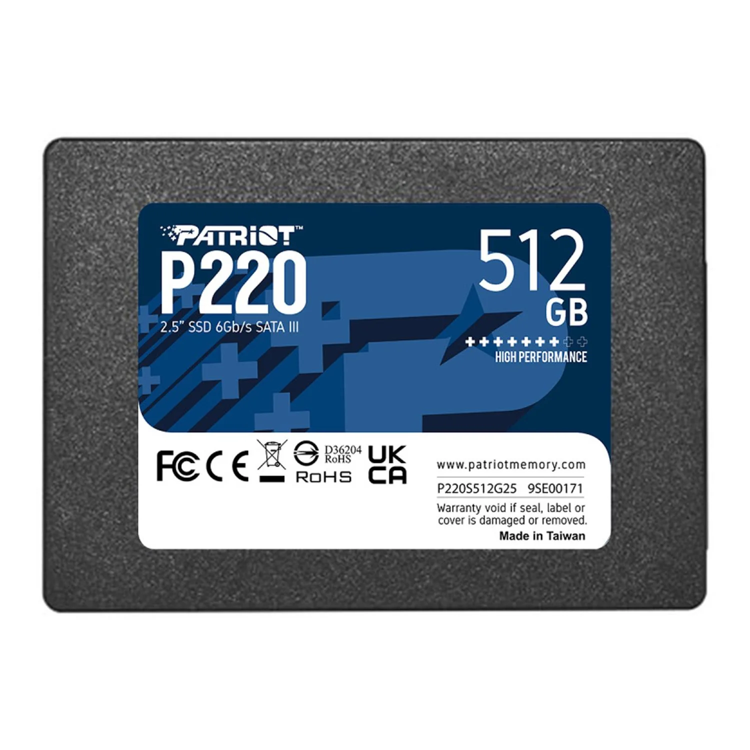 Unidad de Estado Solido SSD 2.5 512GB PATRIOT P220 SATA III 550/500 MB/s P220S512G25