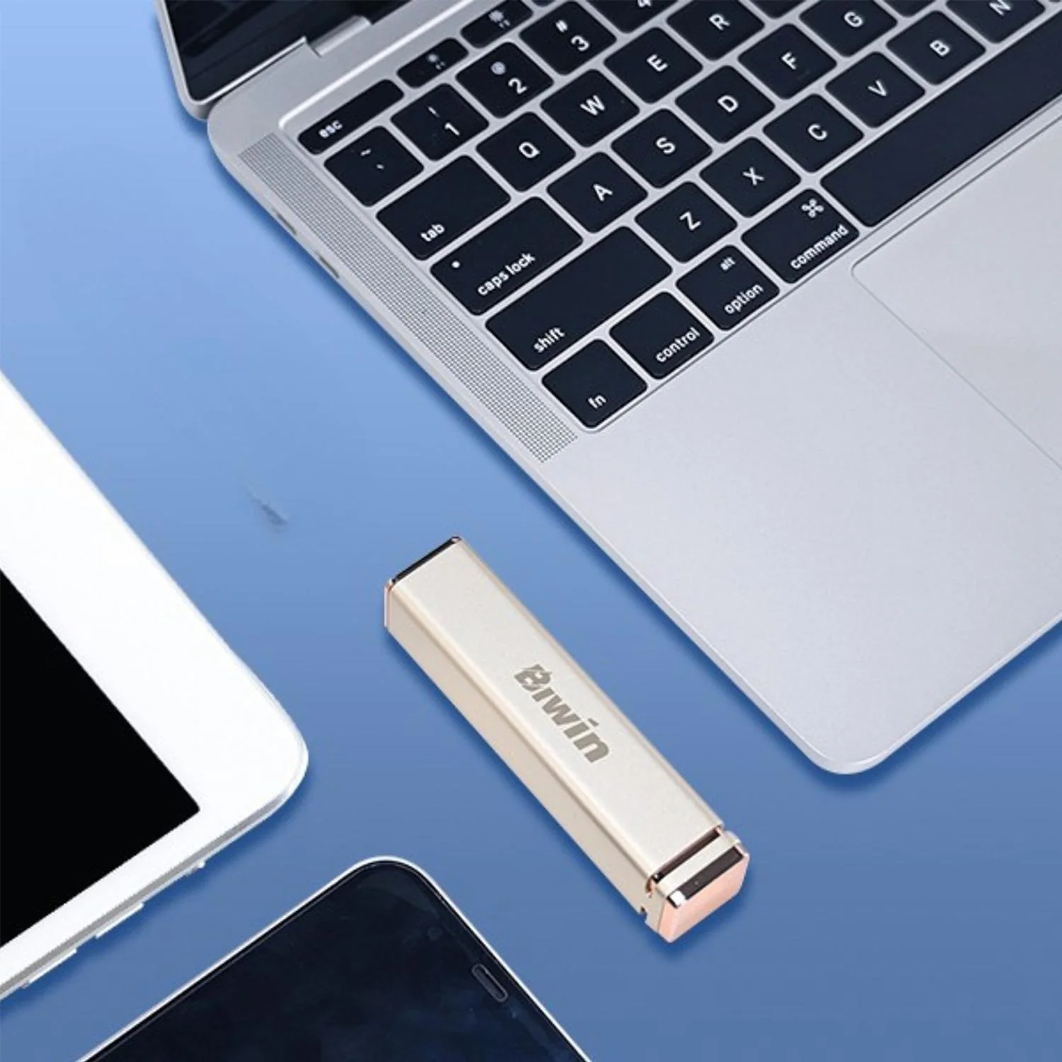 Unidad de Estado Solido SSD Externo 2TB BIWIN PD2000 USB-C 3.2 2050/1800 MB/s Dorado BPD200002TB-RGX - Image 4