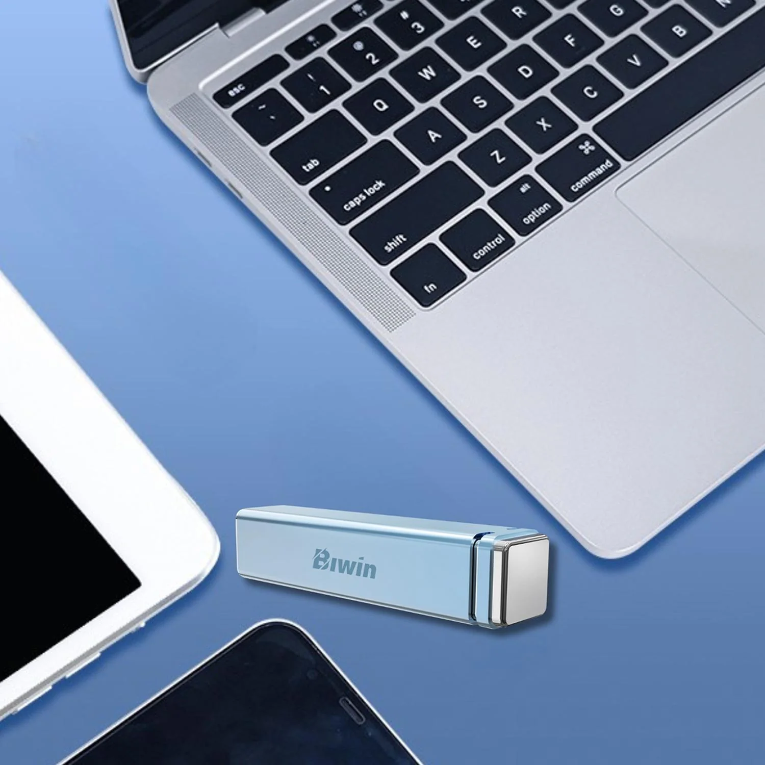 Unidad de Estado Solido SSD Externo 4TB BIWIN PD2000 USB-C 3.2 2000/1800 MB/s Azul BPD200004TB-RGL - Image 4