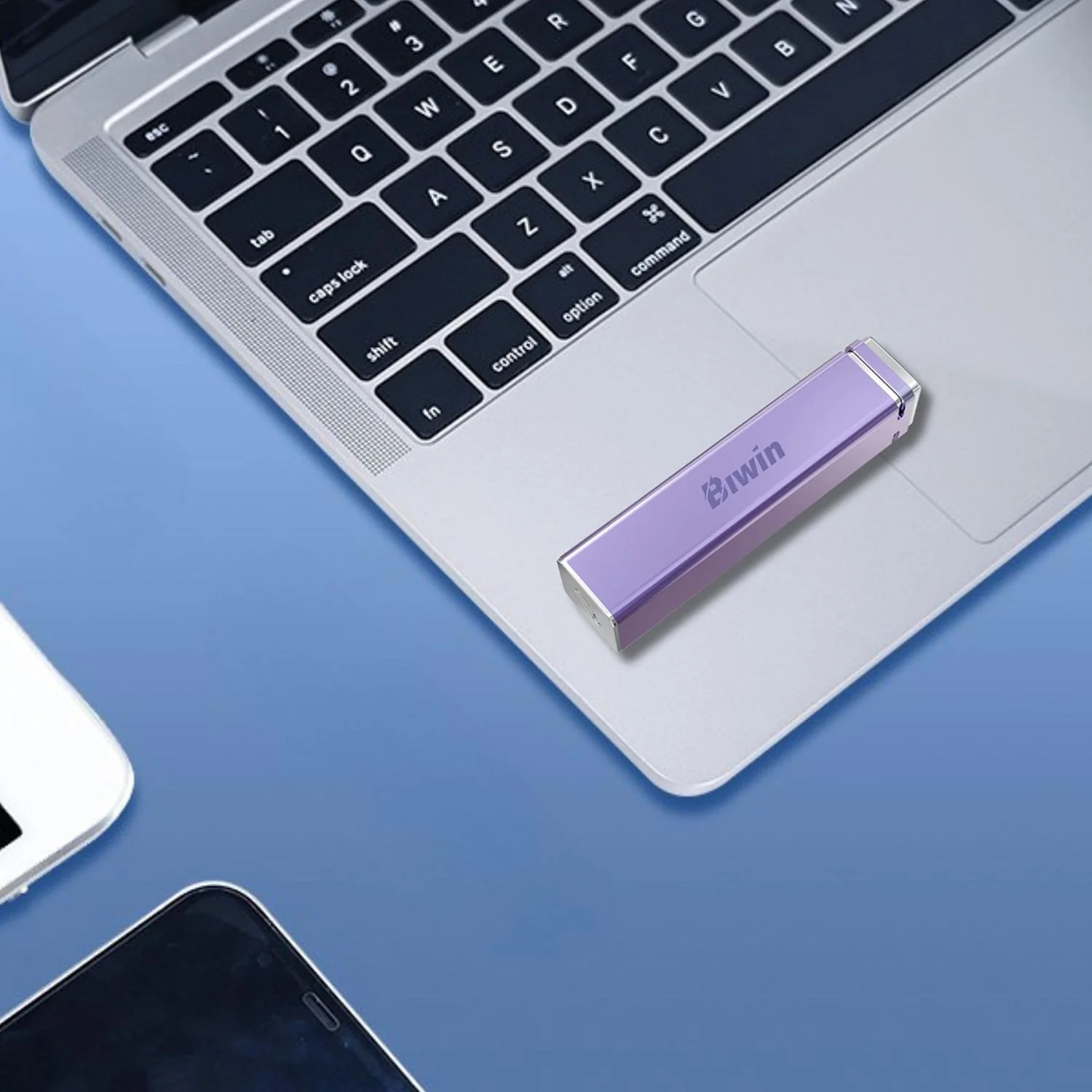 Unidad de Estado Solido SSD Externo 4TB BIWIN PD2000 USB-C 3.2 2000/1800 MB/s Morado BPD200004TB-RGZ - Image 4