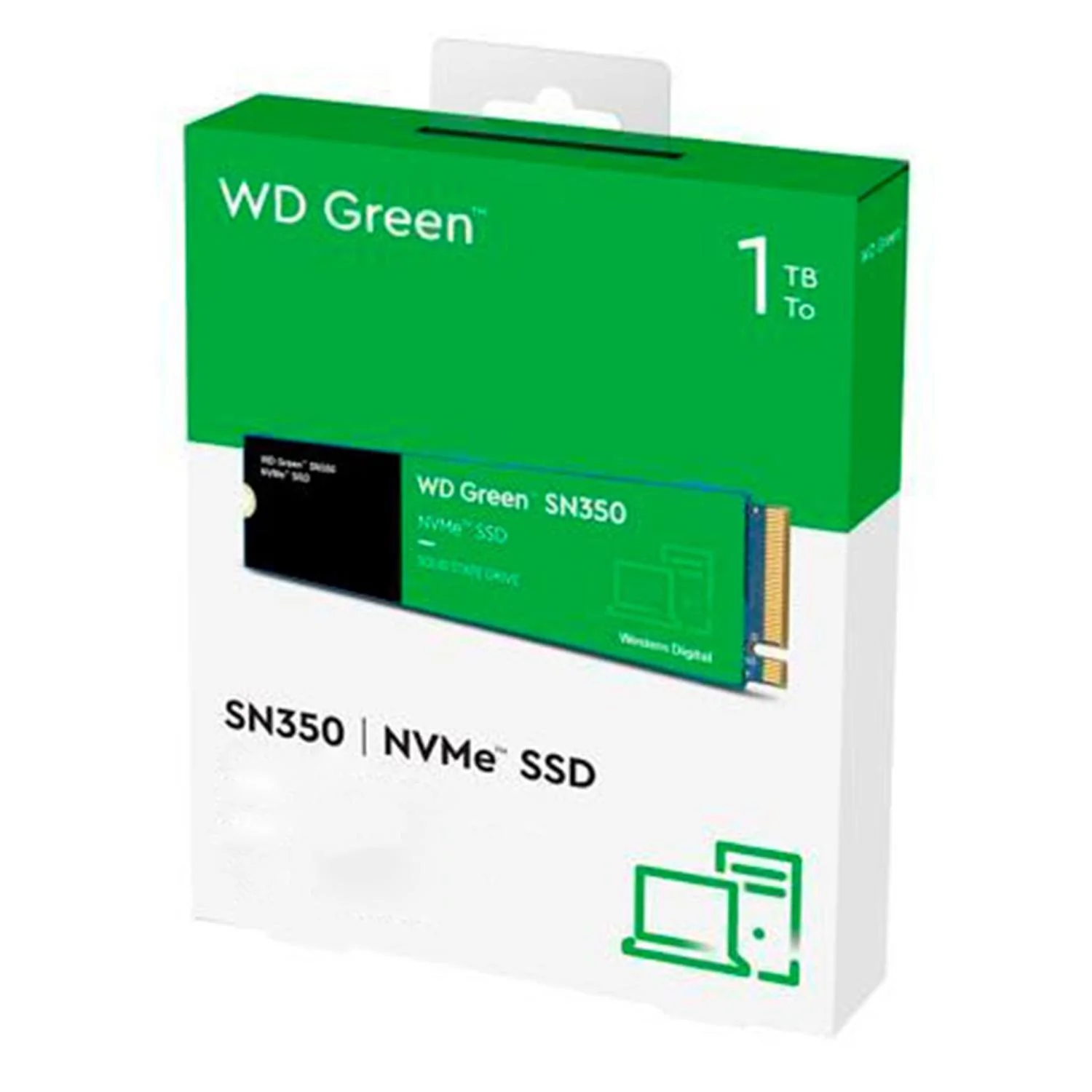 Unidad de Estado Solido SSD M.2 1TB WESTERN DIGITAL SN350 NVMe PCIe 3.0 2400/1850 MB/S WDS100T2G0C-00CDH0 - Image 4