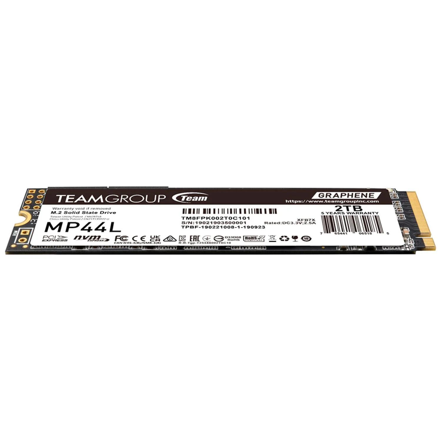 Unidad de Estado Solido SSD M.2 2TB TEAMGROUP MP44L NVMe PCIe 4.0 4800/4400 MB/s TM8FPK002T0C101 - Image 2