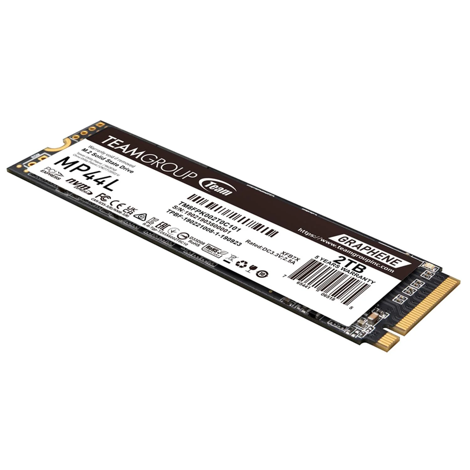 Unidad de Estado Solido SSD M.2 2TB TEAMGROUP MP44L NVMe PCIe 4.0 4800/4400 MB/s TM8FPK002T0C101 - Image 3