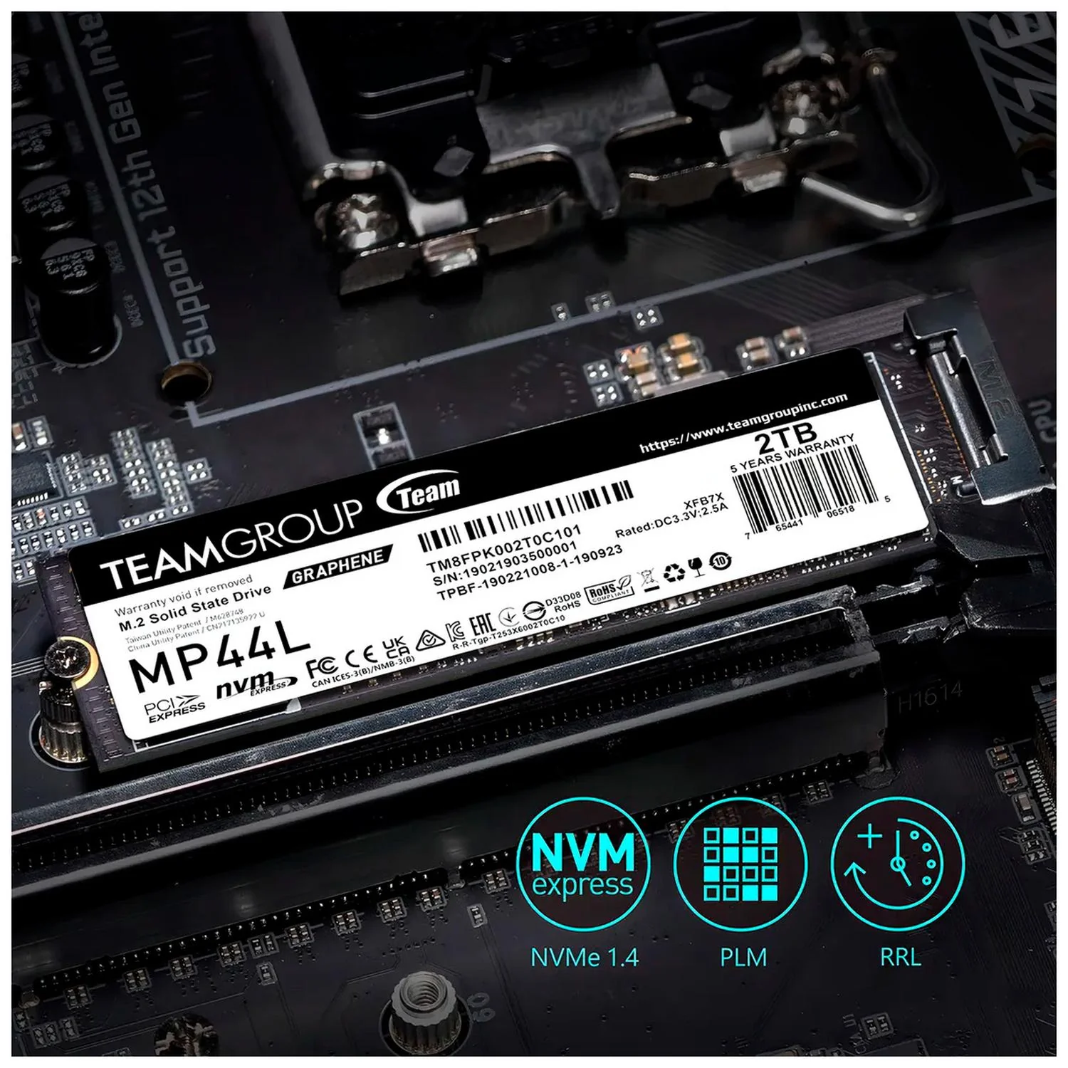 Unidad de Estado Solido SSD M.2 2TB TEAMGROUP MP44L NVMe PCIe 4.0 4800/4400 MB/s TM8FPK002T0C101 - Image 4