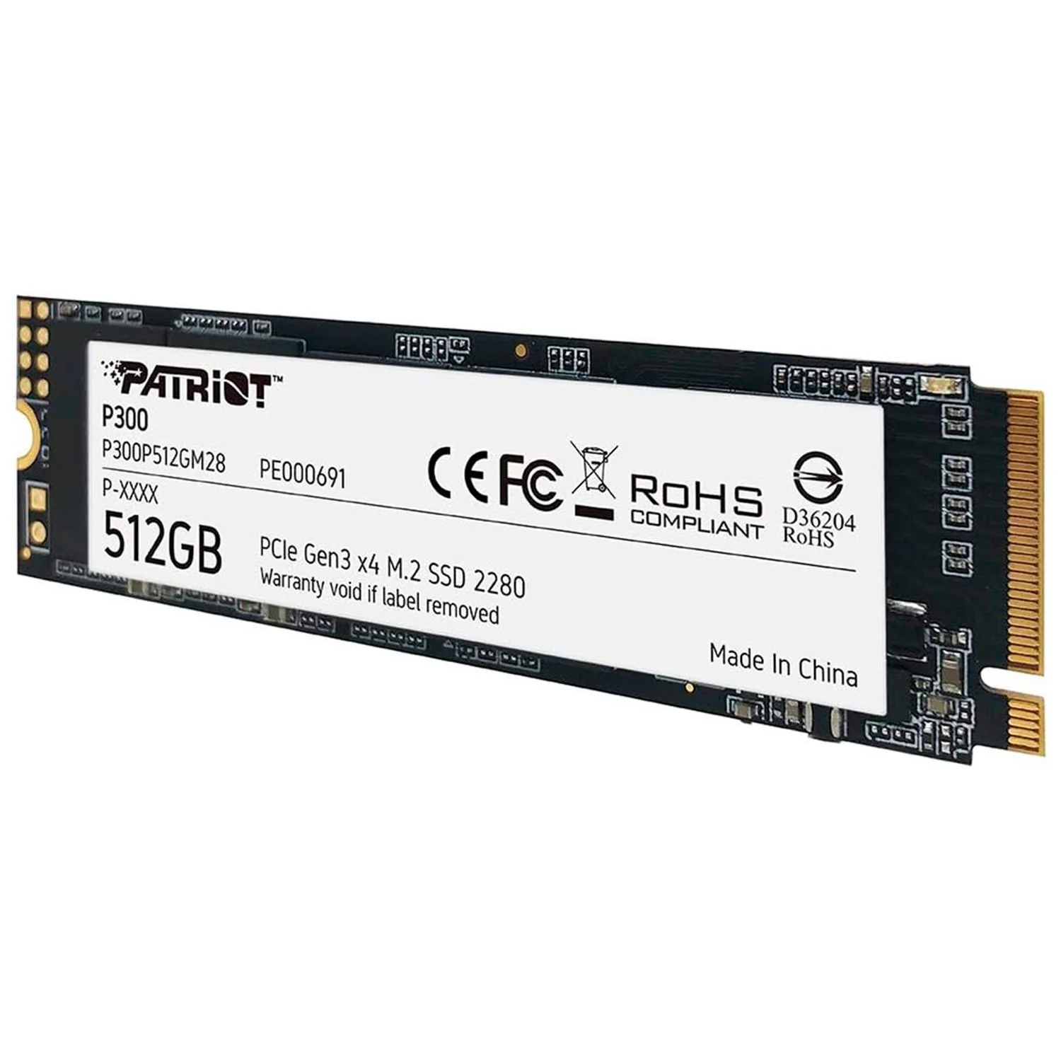Unidad de Estado Solido SSD M.2 512GB PATRIOT P300 NVMe PCIe 3.0 1700/1100MB/s P3000512GM28 - Image 2