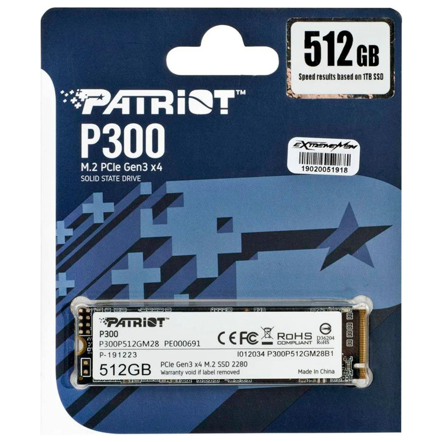 Unidad de Estado Solido SSD M.2 512GB PATRIOT P300 NVMe PCIe 3.0 1700/1100MB/s P3000512GM28 - Image 6