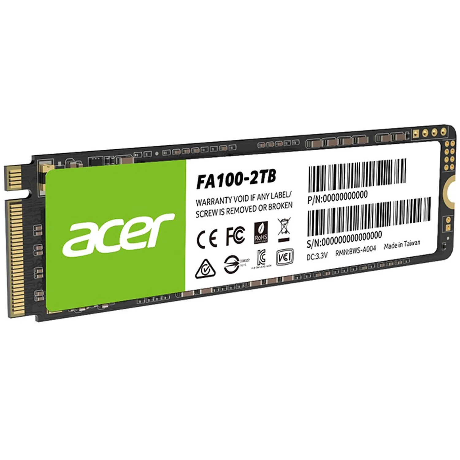 Unidad de Estado Solido SSD M.2 2TB ACER FA100 NVMe PCIe 3.0 3000/2700 MB/s BL.9BWWA.121 - Image 3