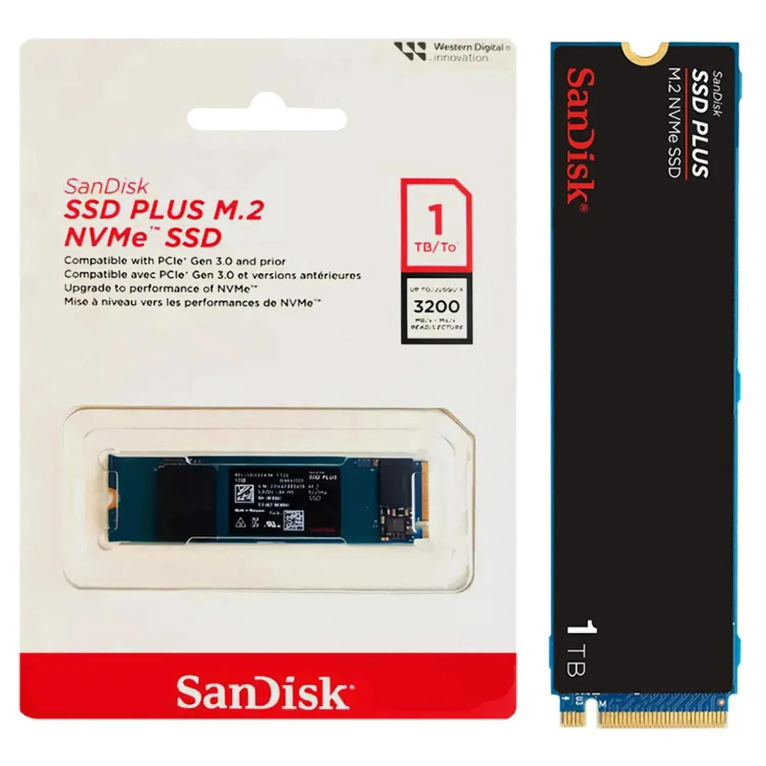 Unidad de Estado Solido SSD PLUS M.2 1TB SANDISK SSD PLUS NVMe PCIe 3.0 3200/2500 MB/S SDSSDA3N-1T00-G26 - Image 5